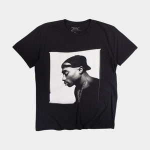 2Pac Черна Тениска с Графика