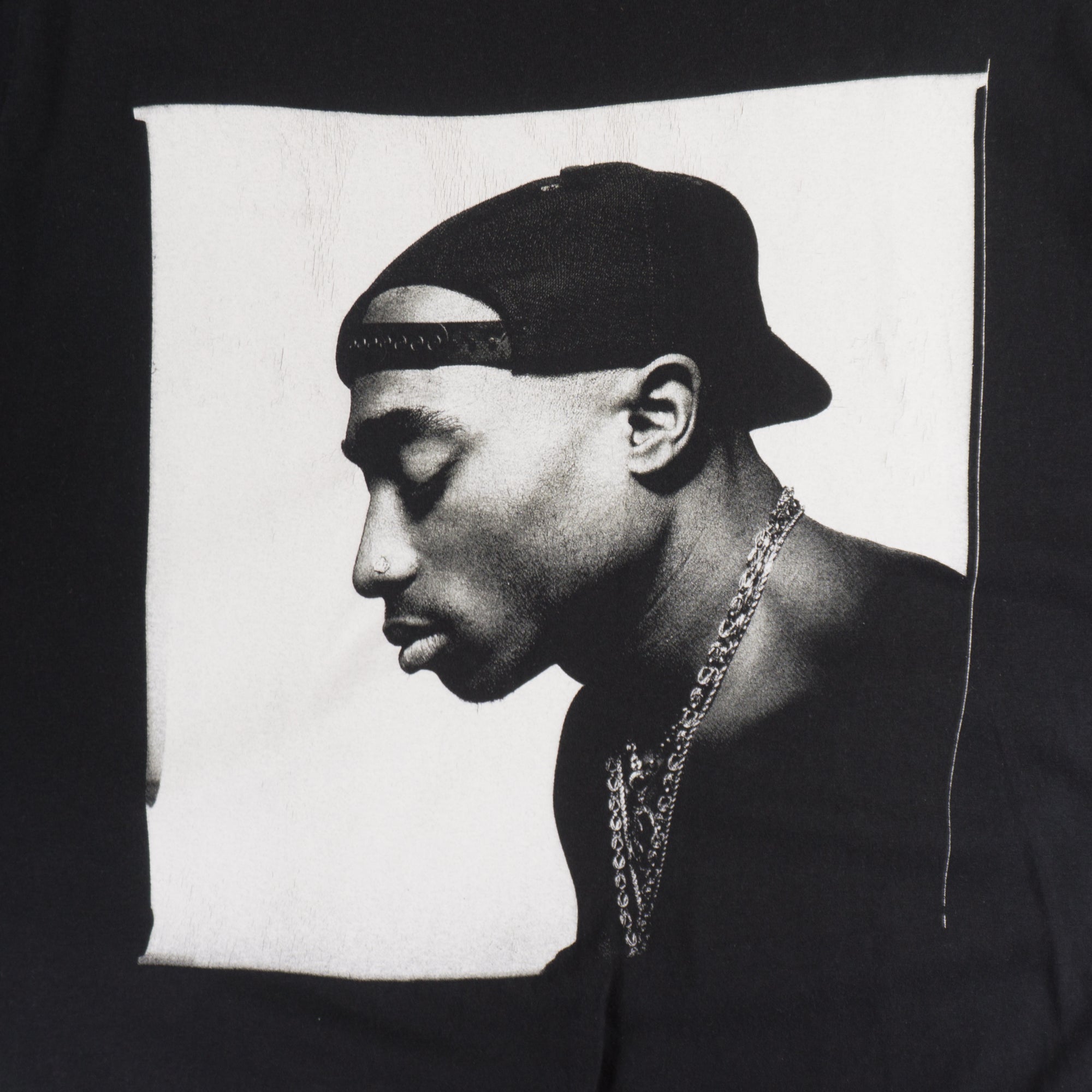 2Pac Черна Тениска с Графика