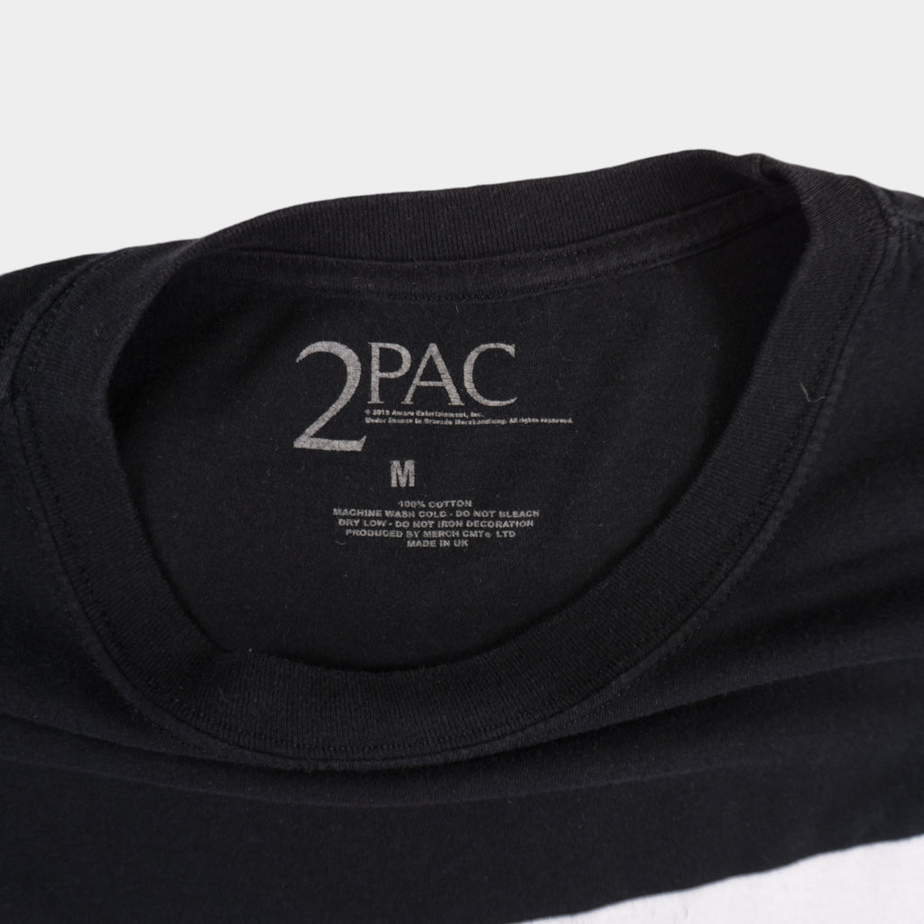 2Pac Черна Тениска с Графика