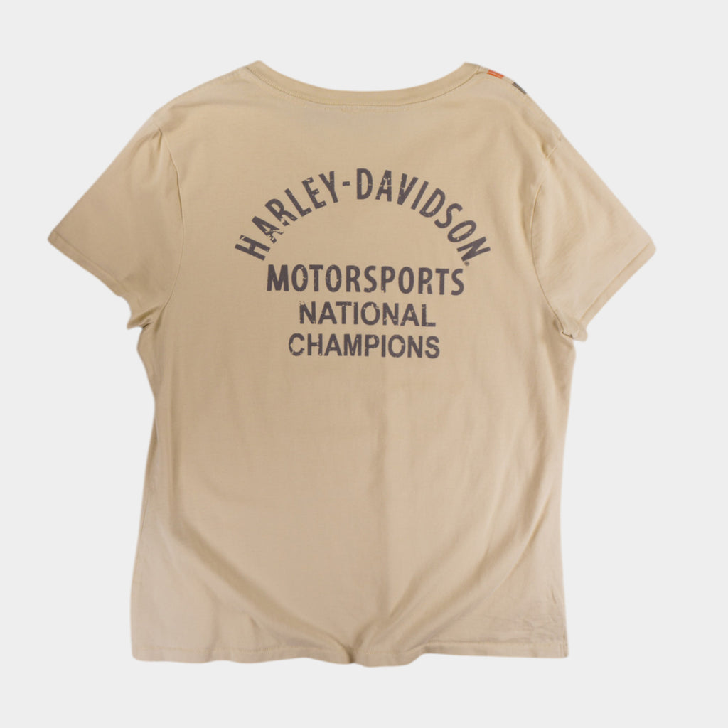 Harley Davidson Винтидж 2000-те Бежова Тениска