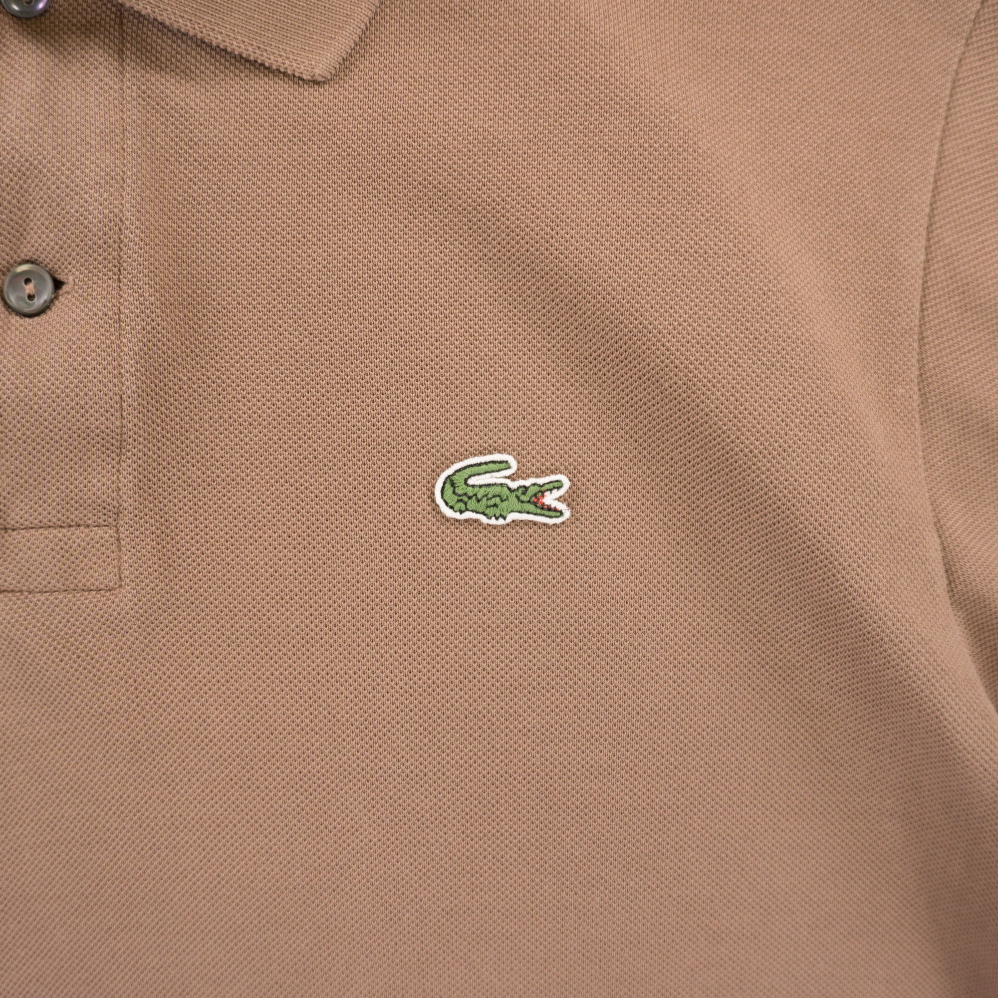 Lacoste Винтидж Кафява Тениска с Яка