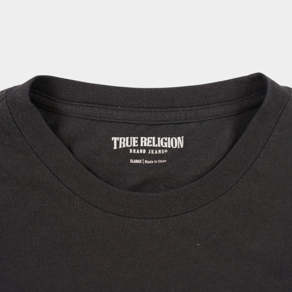 True Religion Черна Тениска с Графика