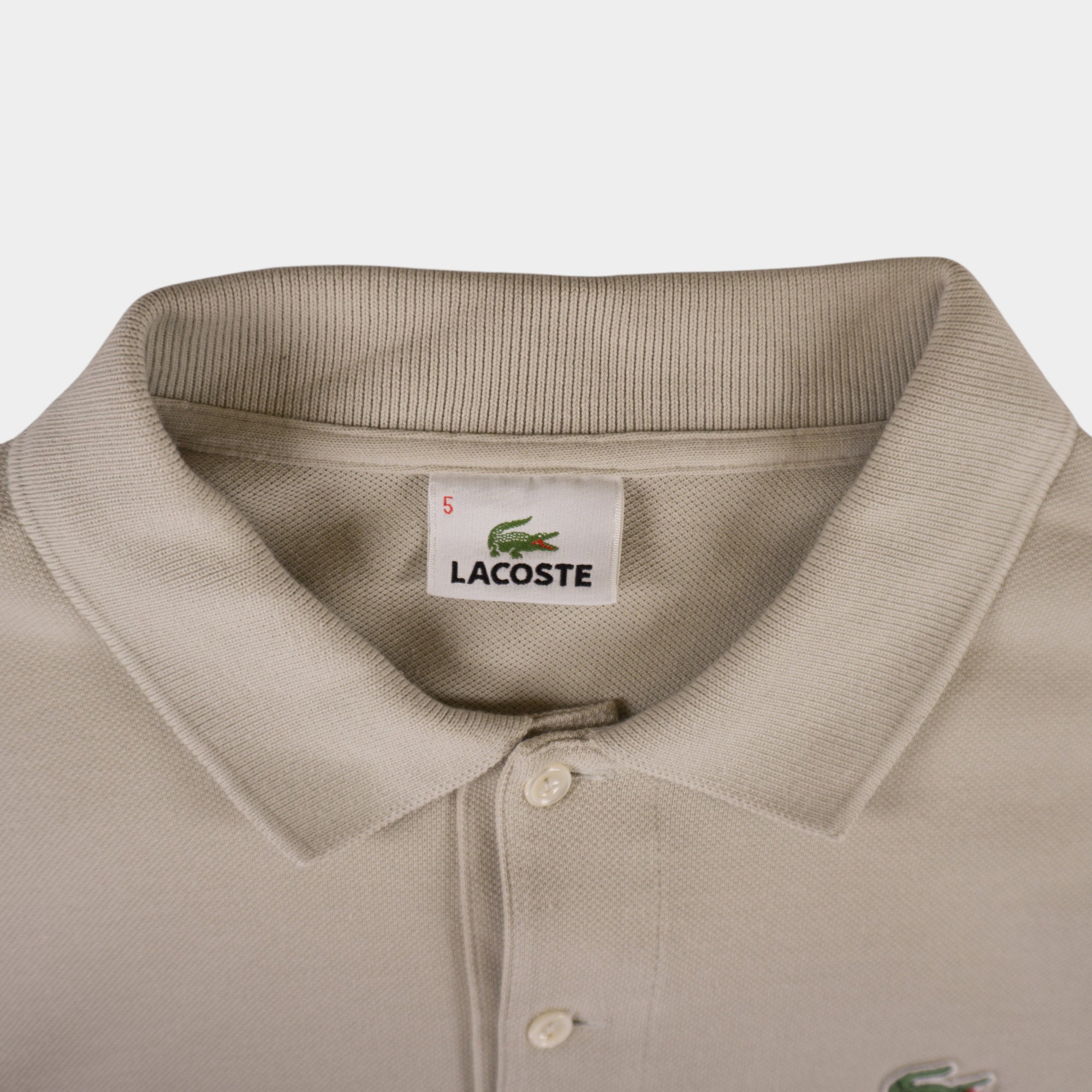 Lacoste Бежова Блуза с Яка