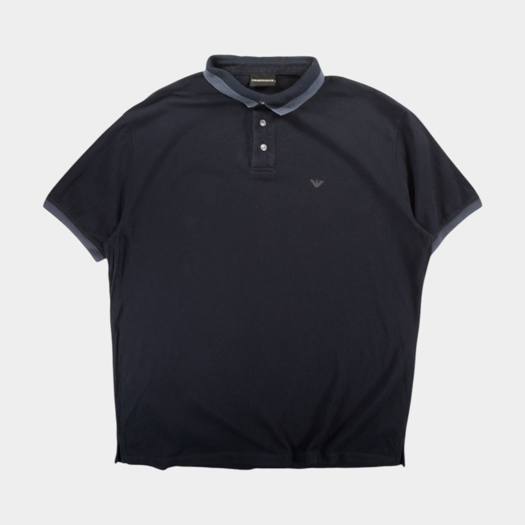 Emporio Armani Тъмно Синя Тениска с Яка