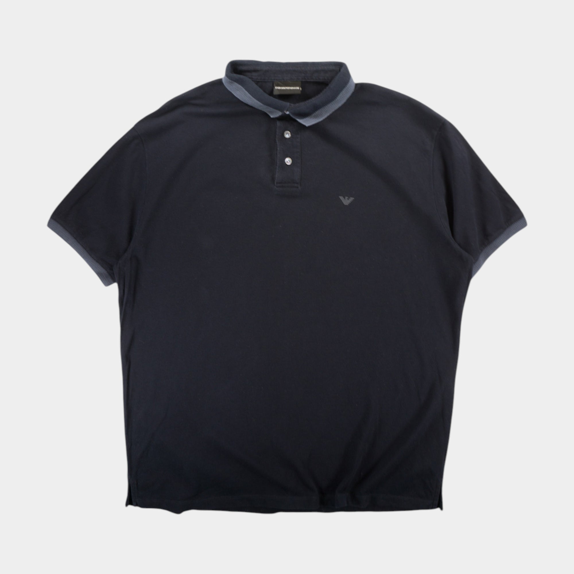 Emporio Armani Тъмно Синя Тениска с Яка