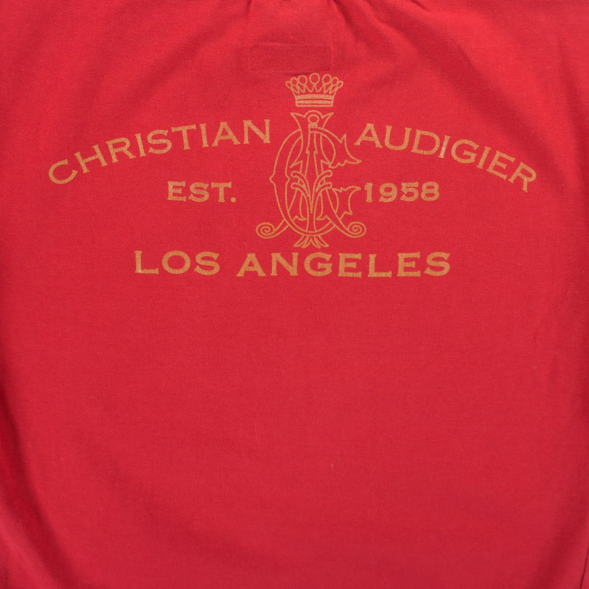 Christian Audigier Y2K Червена Тениска с Графика