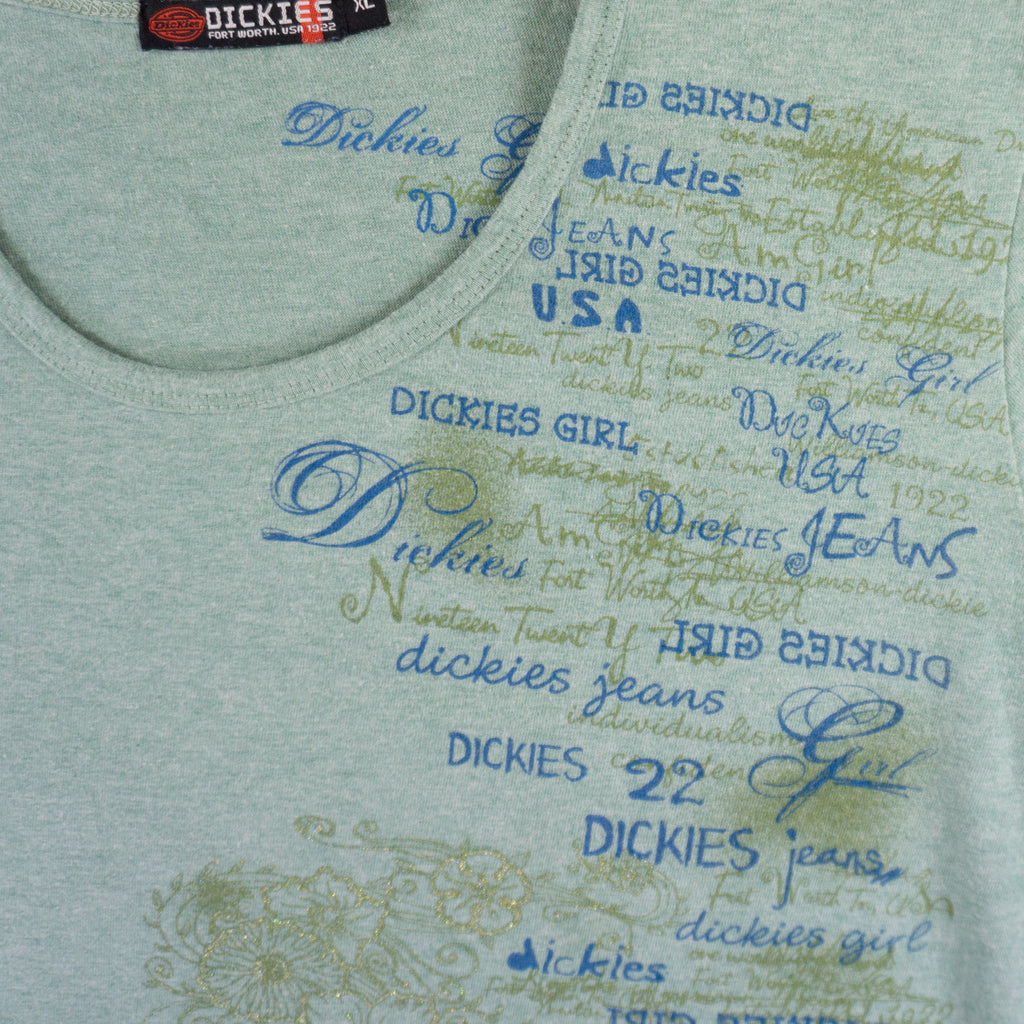 Dickies Винтидж 2000-те Зелена Тениска