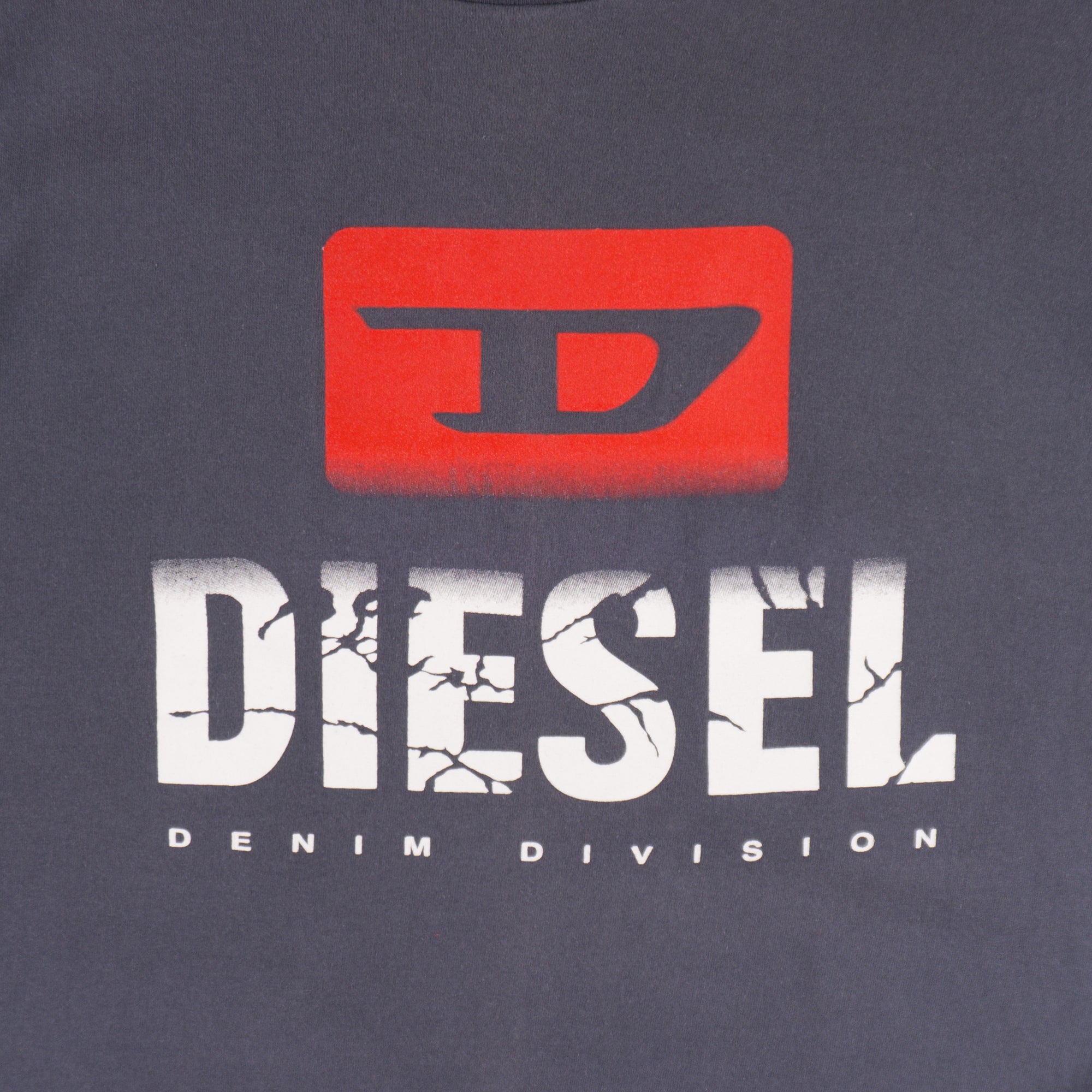 Diesel Винтидж 90-те Сива Тениска с Графика