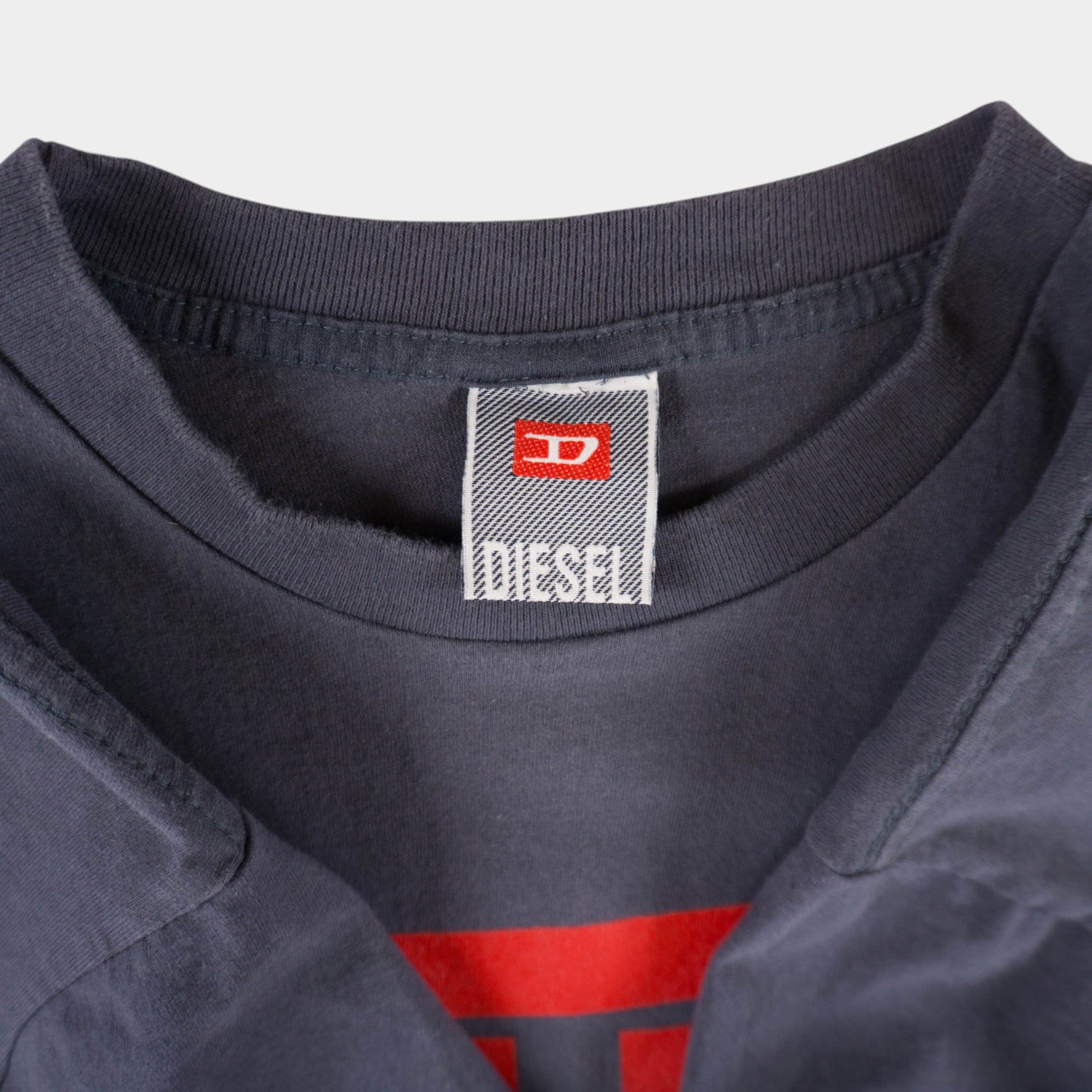 Diesel Винтидж 90-те Сива Тениска с Графика