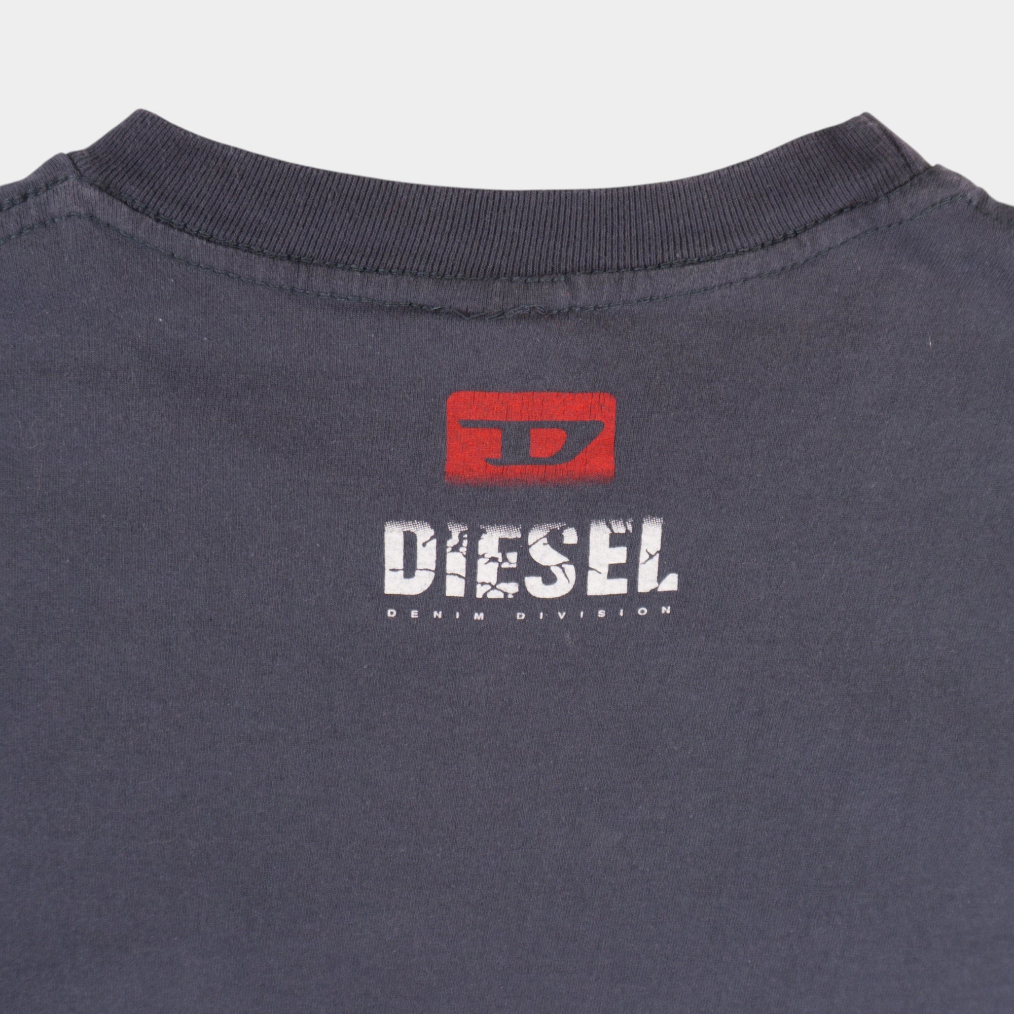 Diesel Винтидж 90-те Сива Тениска с Графика