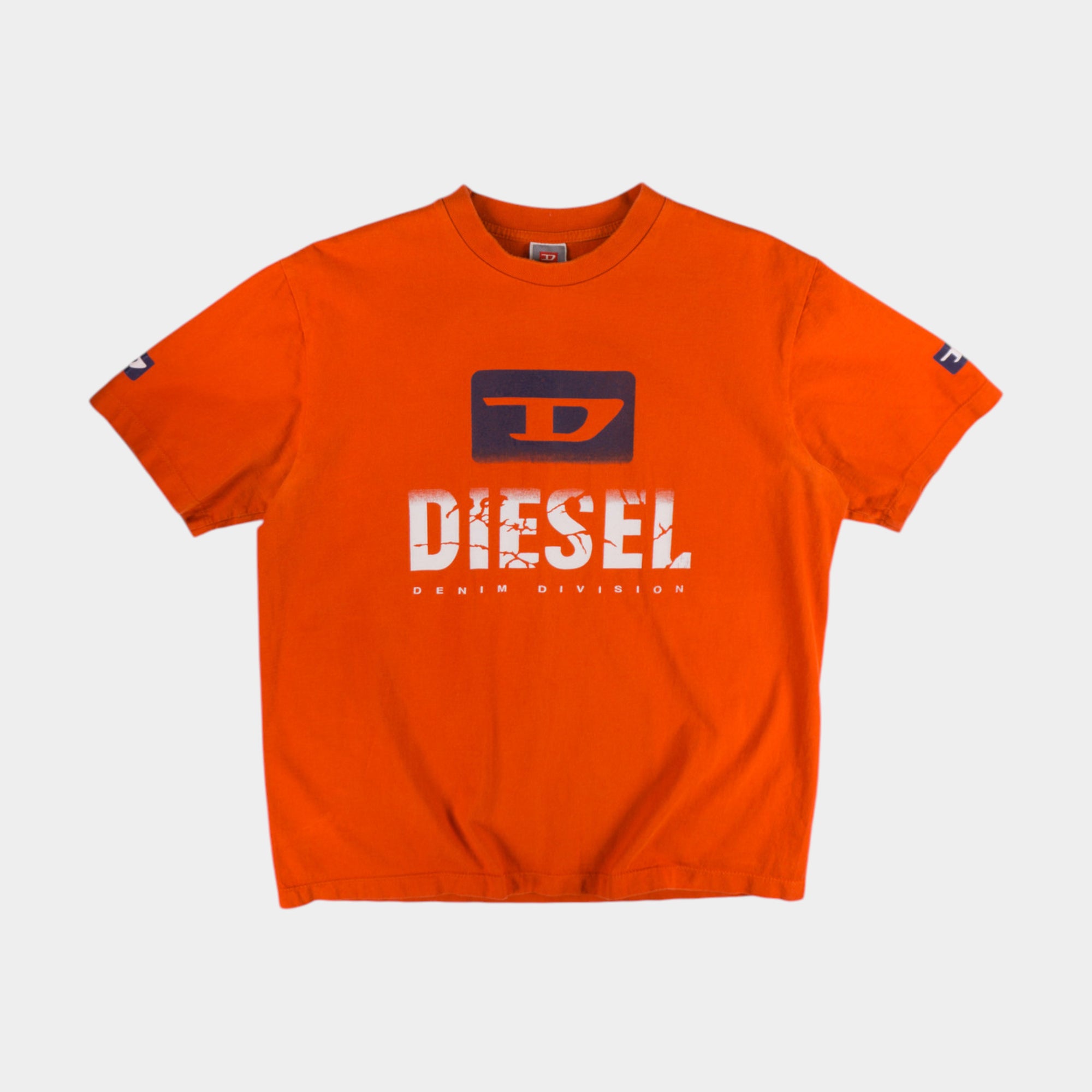 Diesel Винтидж 90-те Оранжева Тениска с Графика