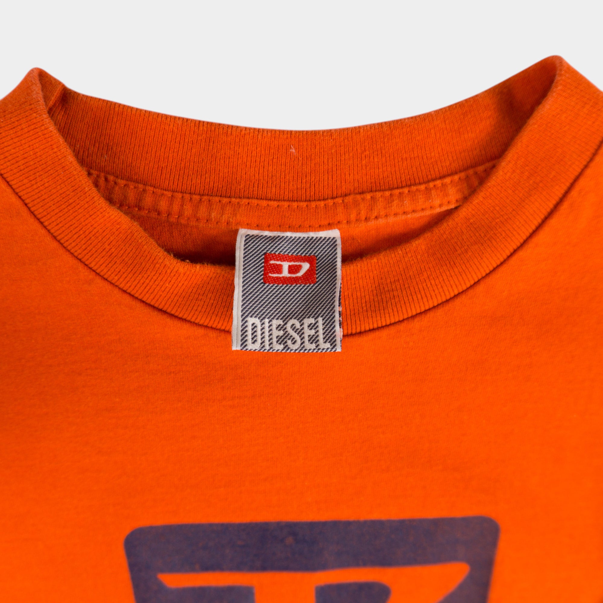 Diesel Винтидж 90-те Оранжева Тениска с Графика