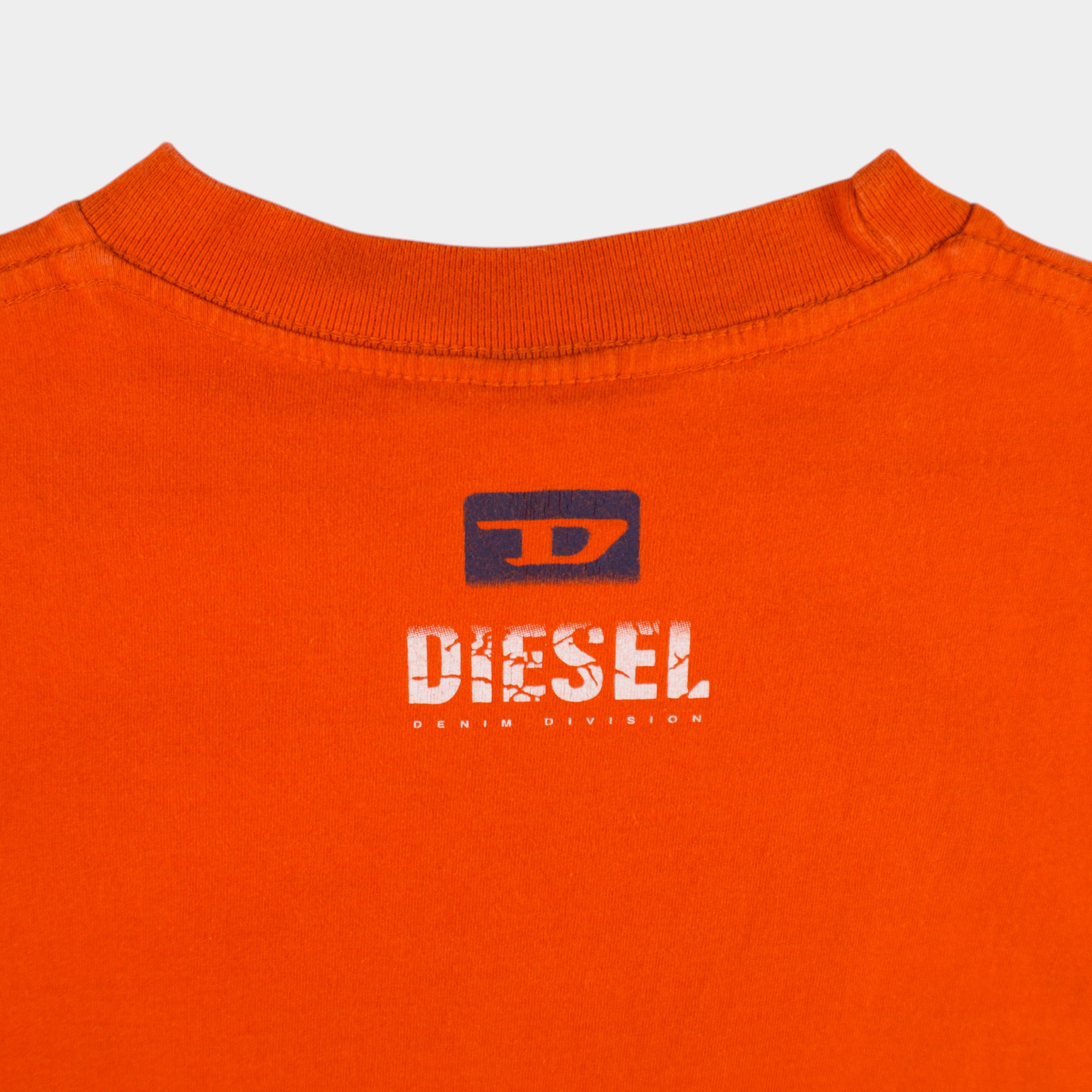 Diesel Винтидж 90-те Оранжева Тениска с Графика