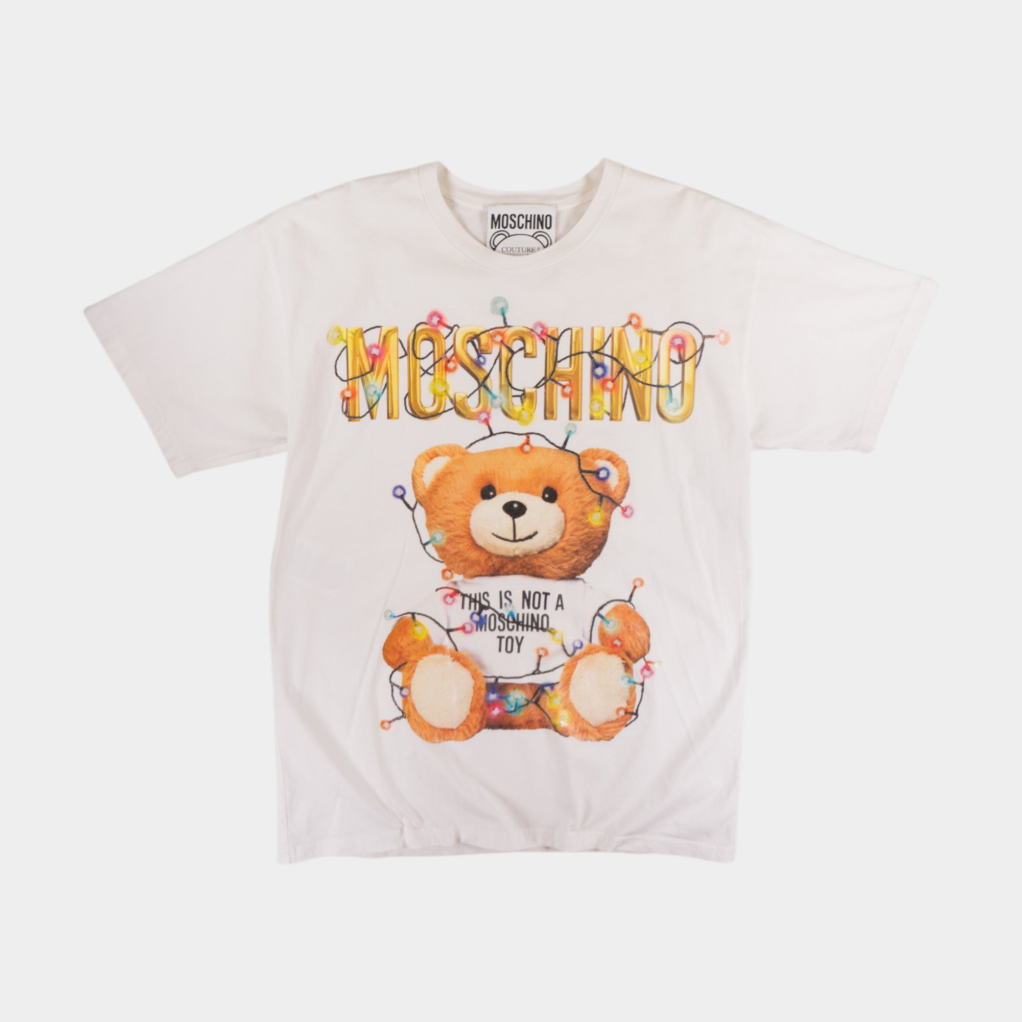 Moschino Бяла Тениска с Графика