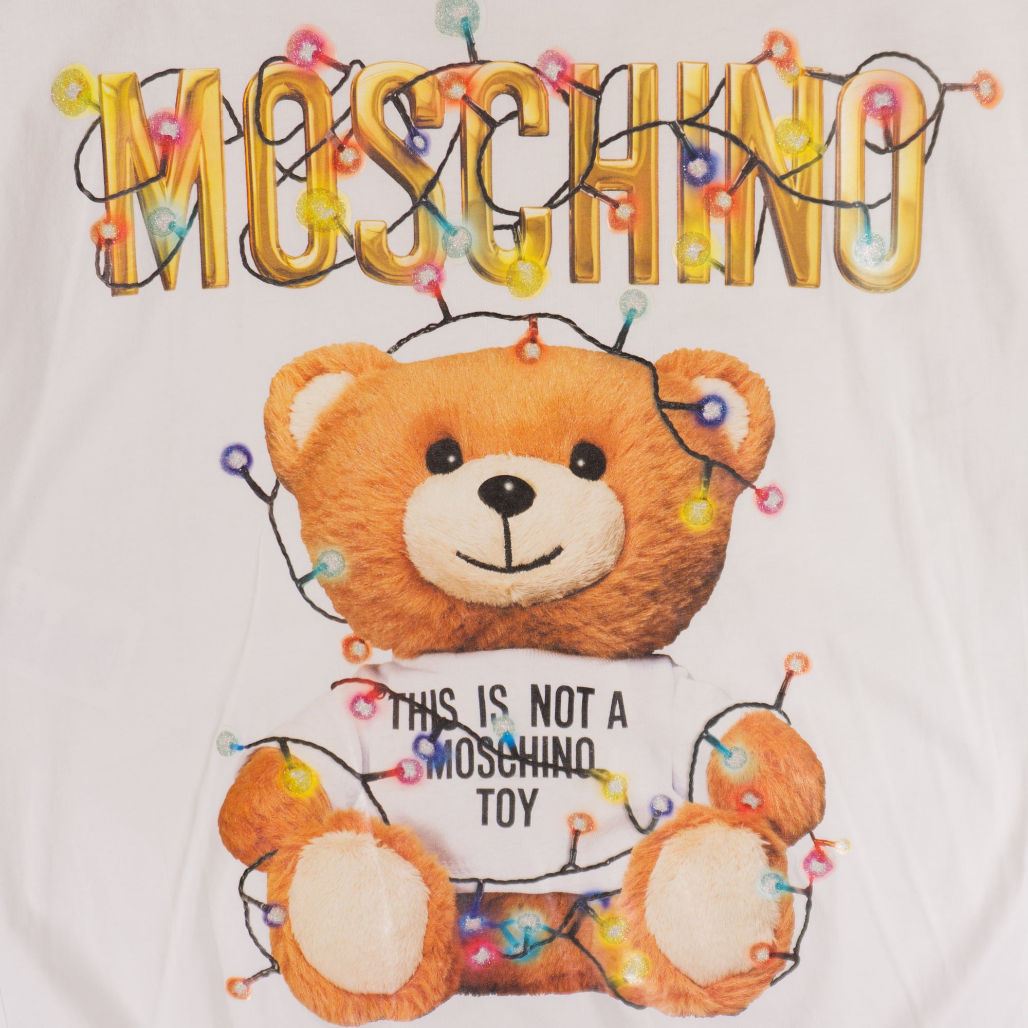 Moschino Бяла Тениска с Графика
