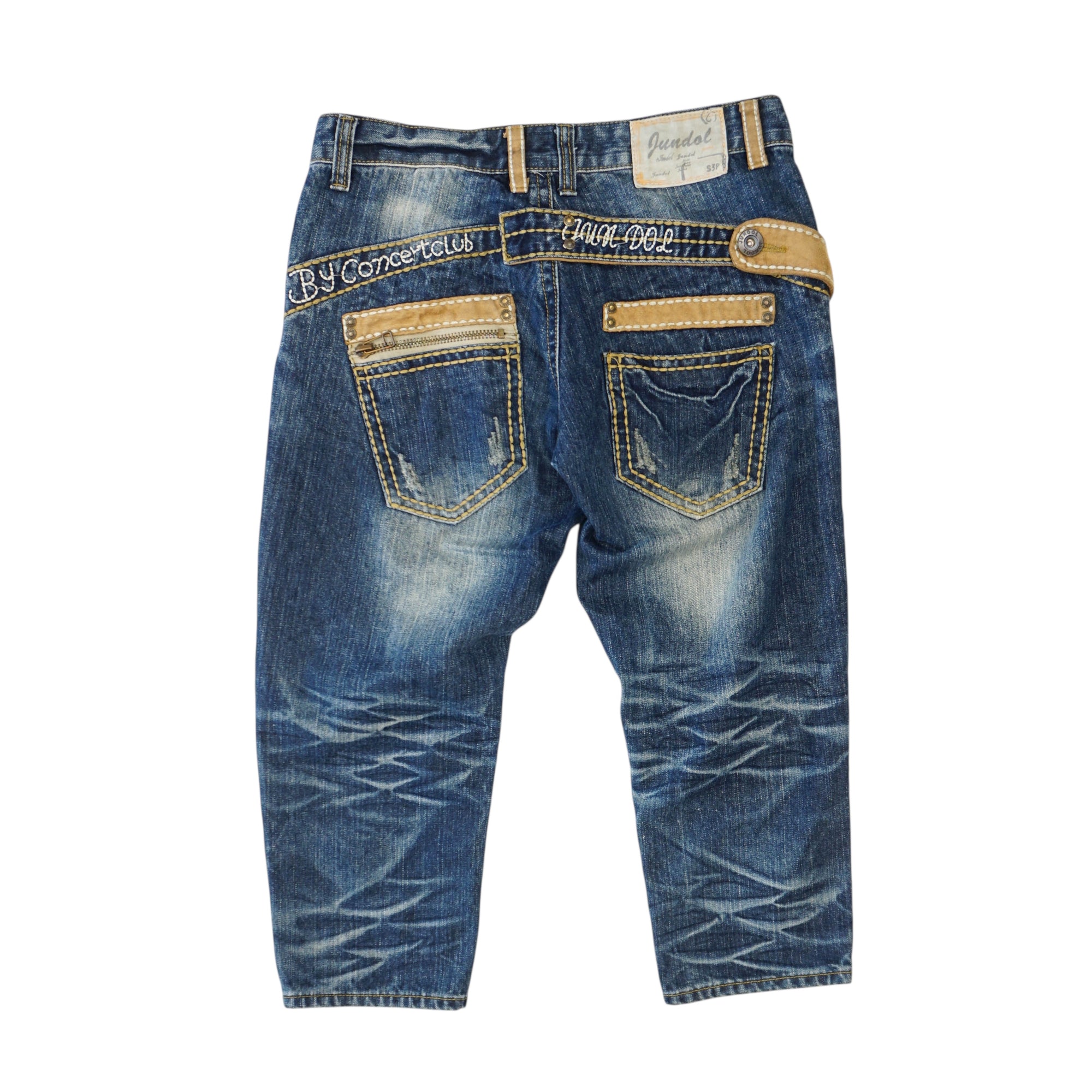 Jundol Jeans Винтидж Y2K 7/8 Къси Дънки