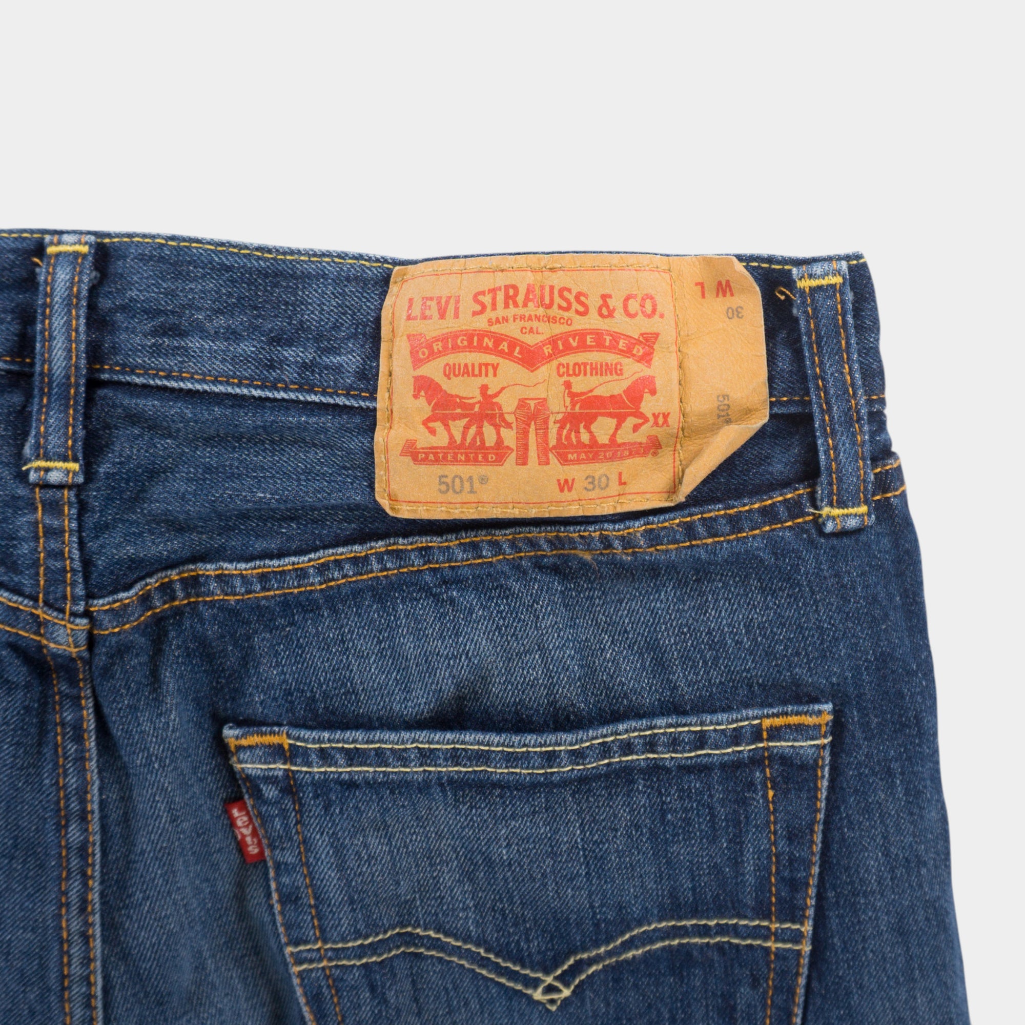 Levis 501 Винтидж Сини Къси Дънки