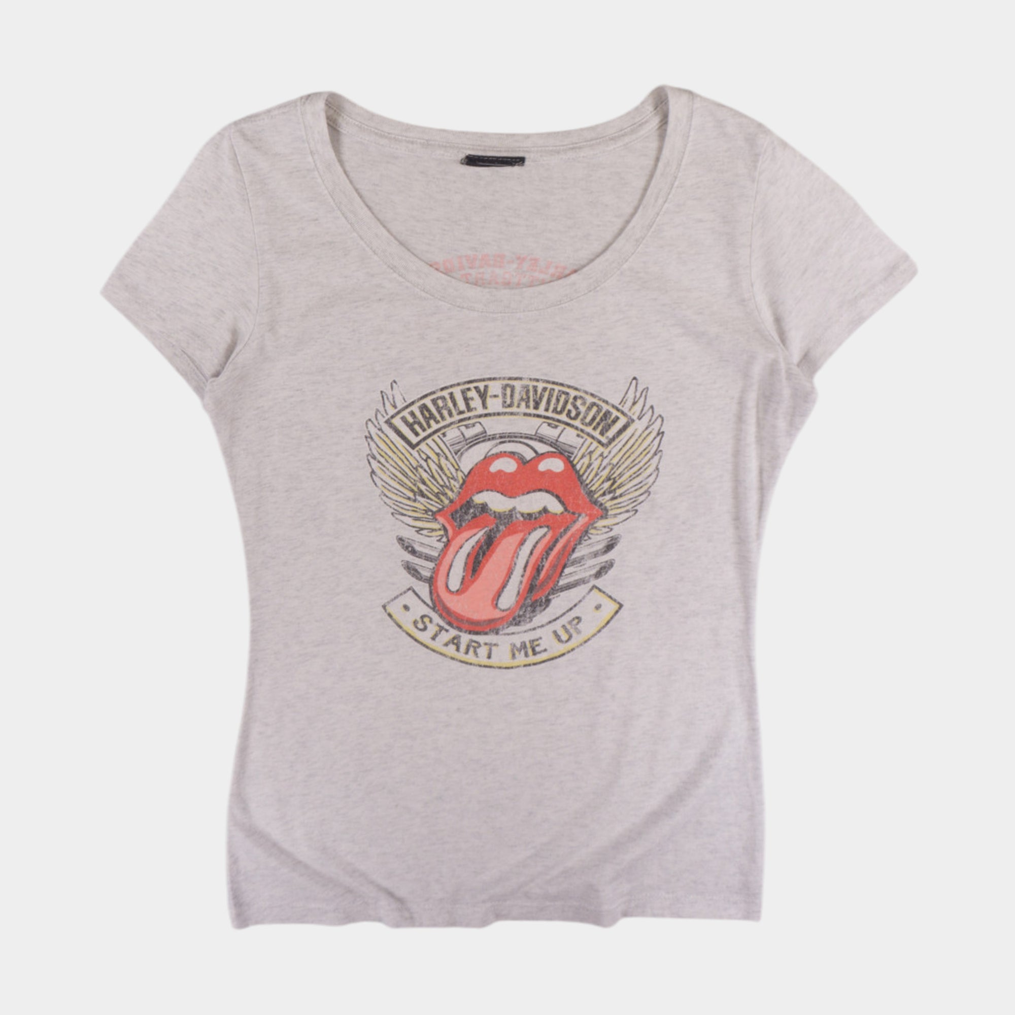 Harley-Davidson X The Rolling Stones Сива Тениска с Графика