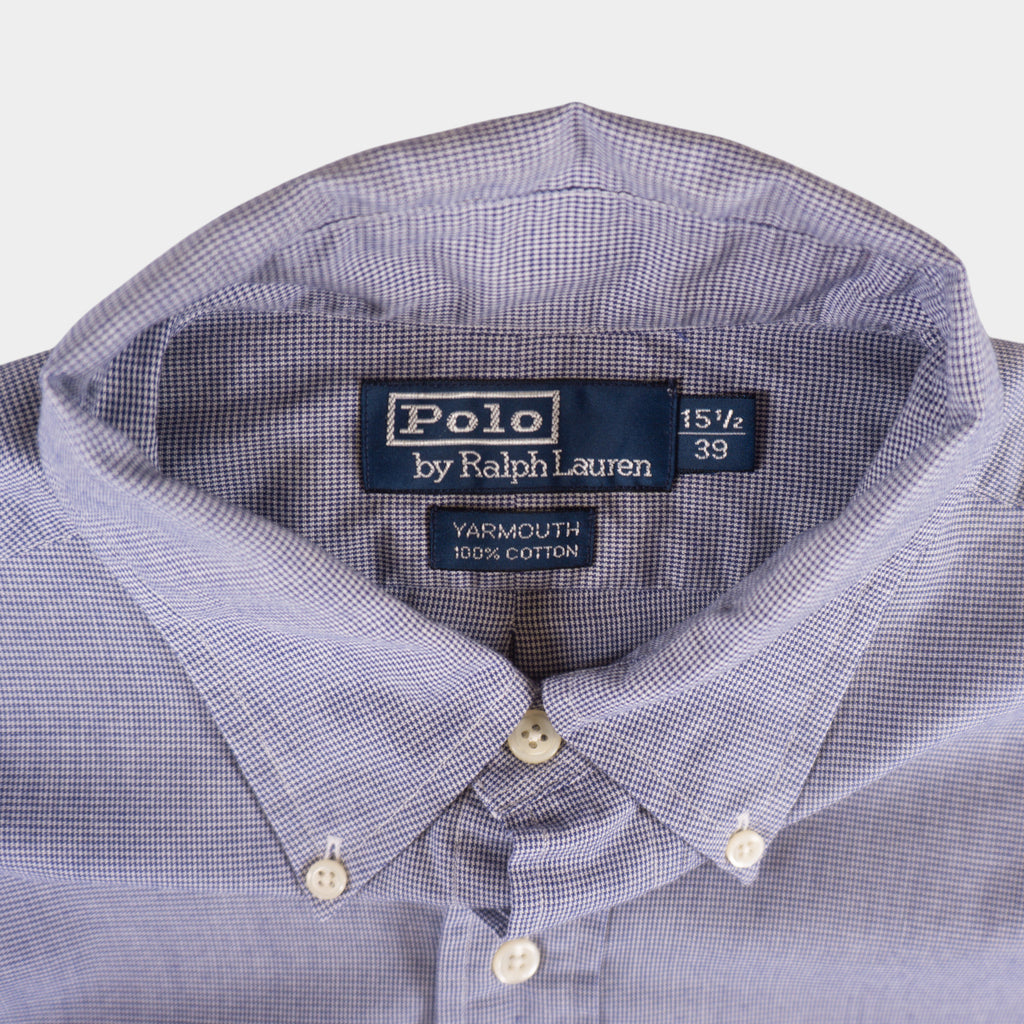 Polo Ralph Lauren Винтидж 2000-те Синя Карирана Риза с Дълъг Ръкав