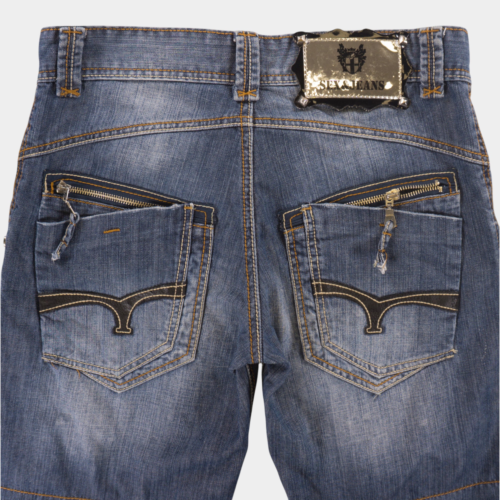 Sex & Jeans Винтидж Сини Къси Дънки