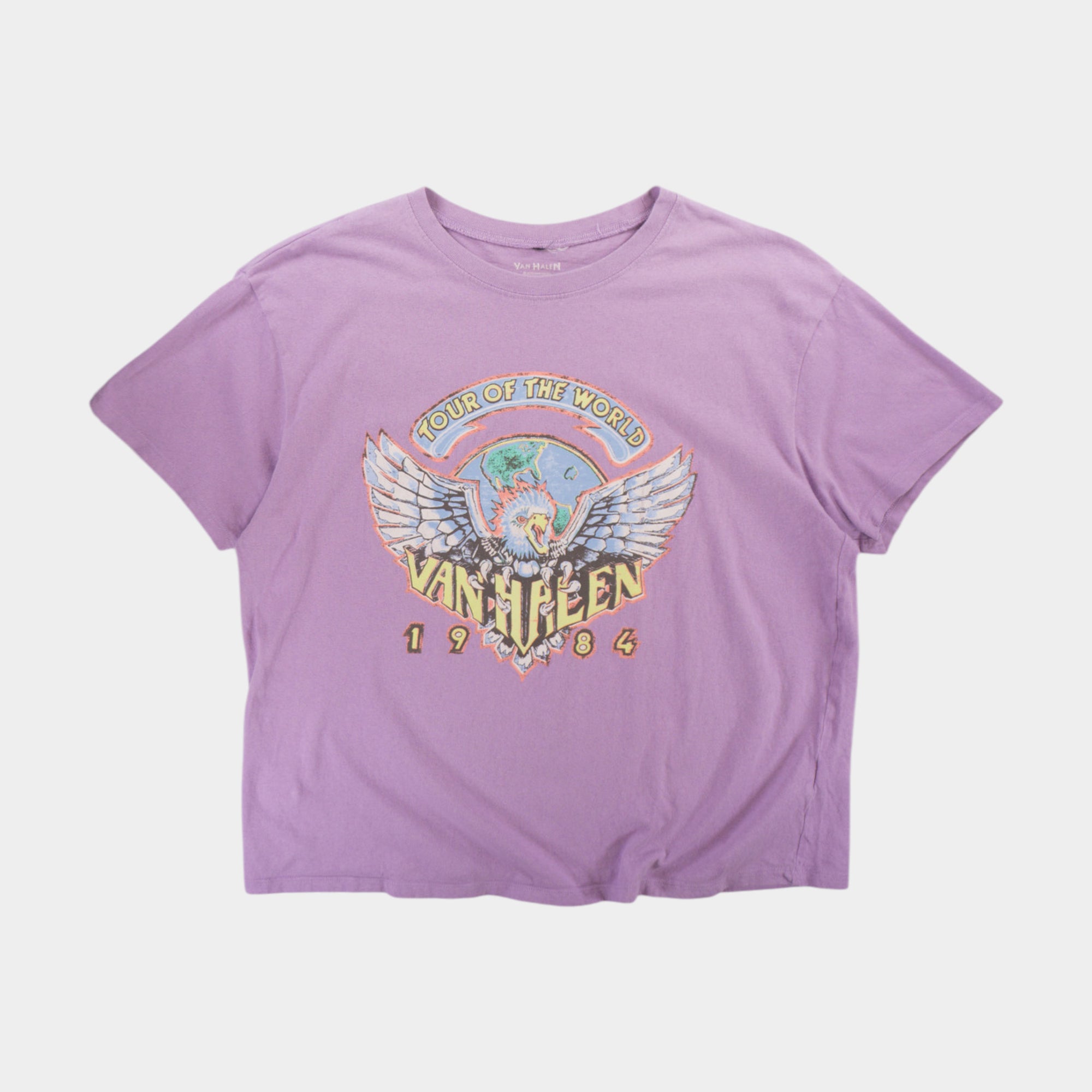 H&M X Van Halen Лилава Тениска с Графика