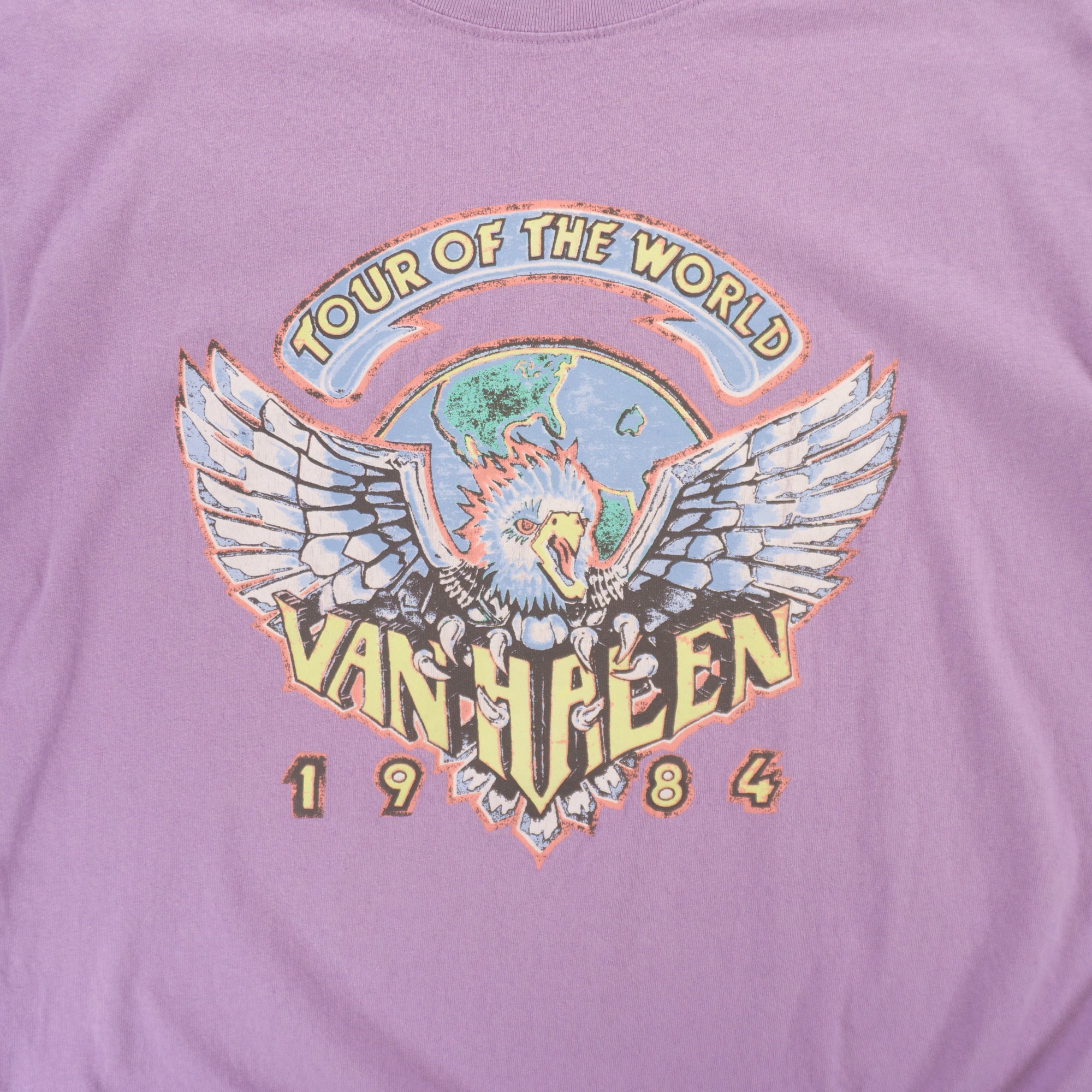 H&M X Van Halen Лилава Тениска с Графика