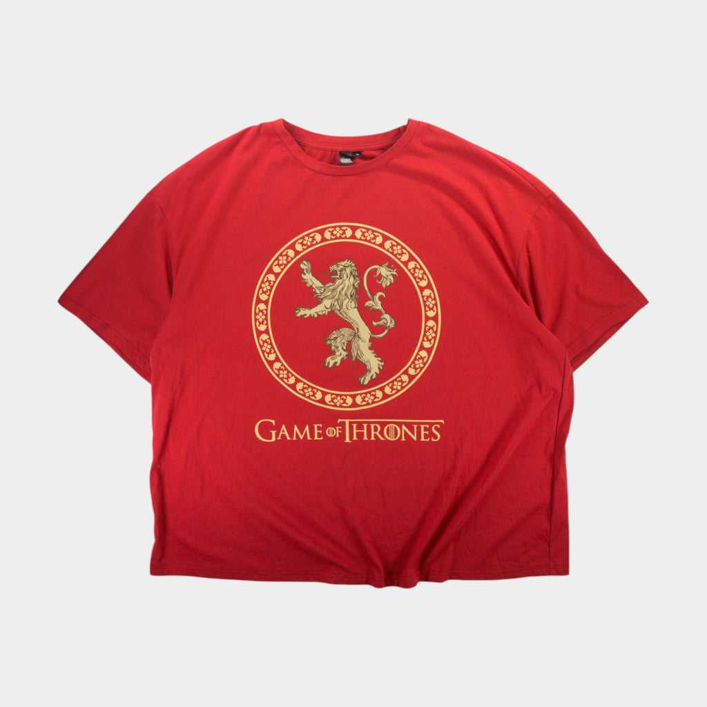 Game of Thrones Червена Тениска с Графика