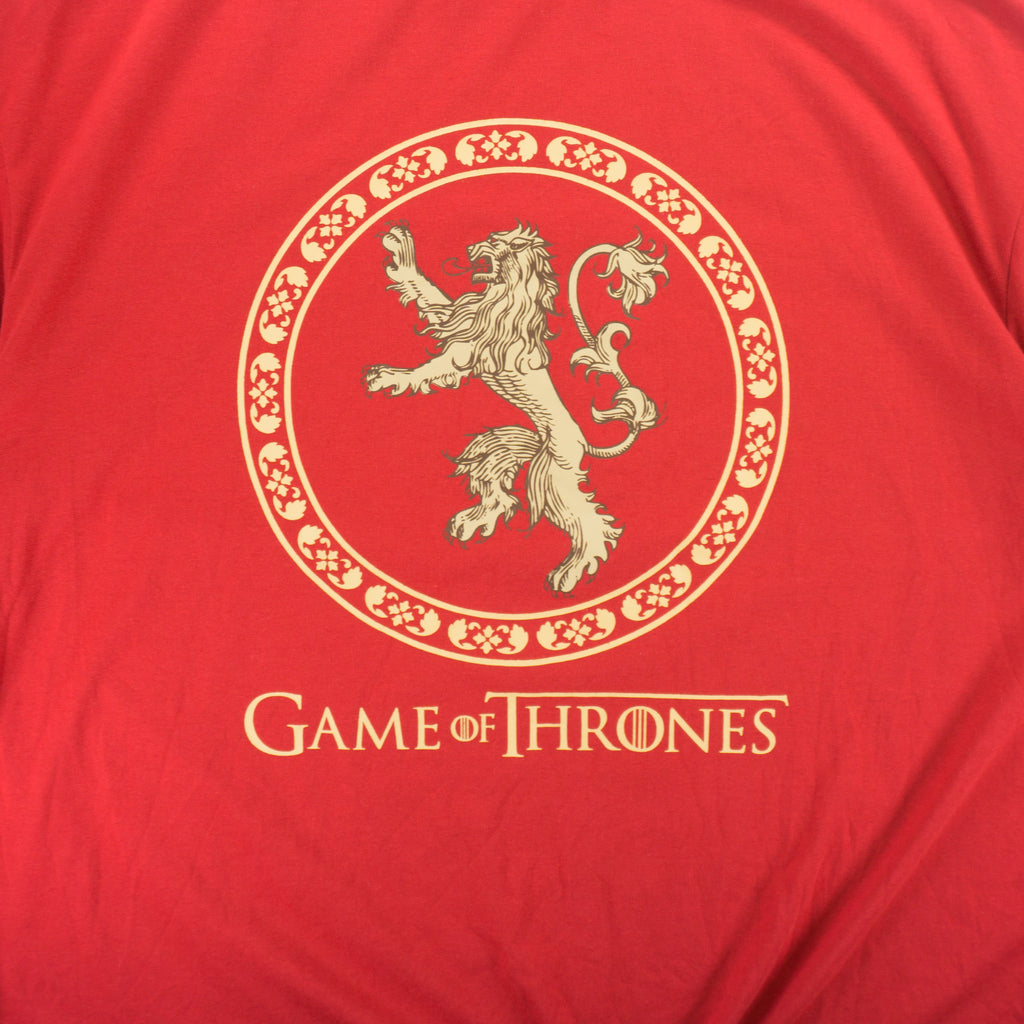 Game of Thrones Червена Тениска с Графика
