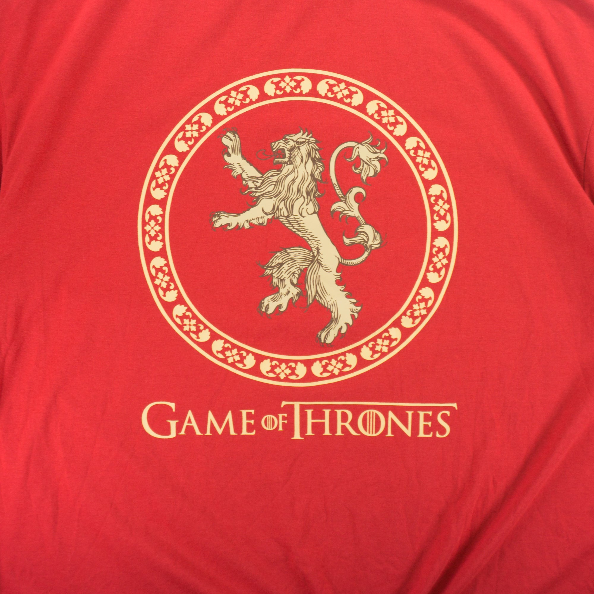 Game of Thrones Червена Тениска с Графика