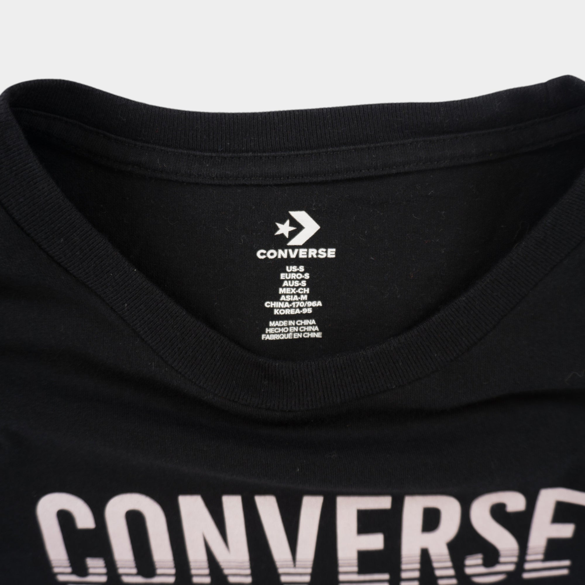Converse Черна Тениска с Графика