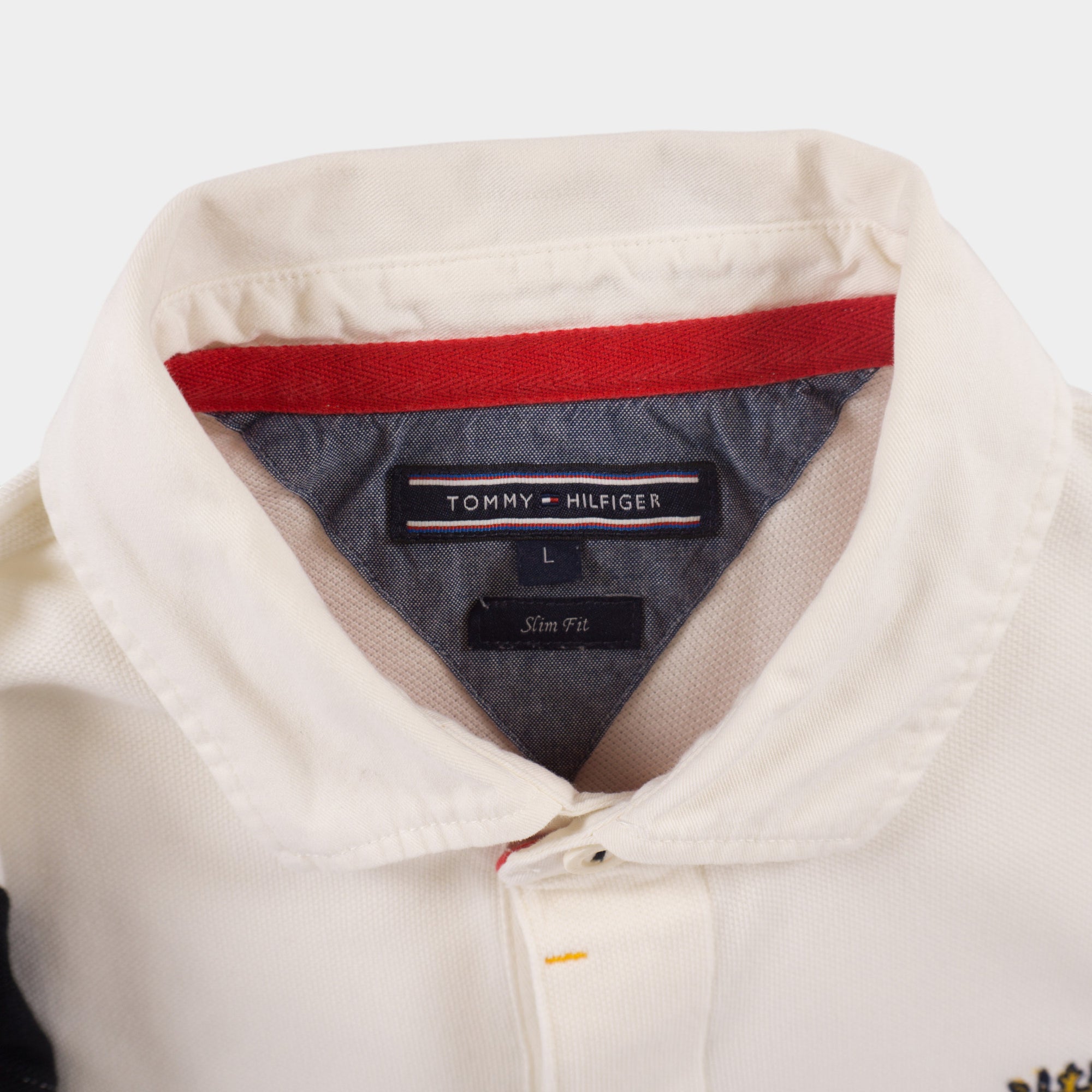 Tommy Hilfiger Бяла Тениска с Яка