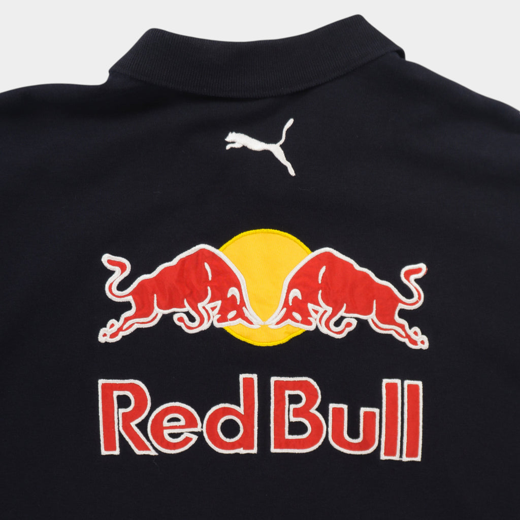 Puma X Red Bull Винтидж Черна Тениска с Яка