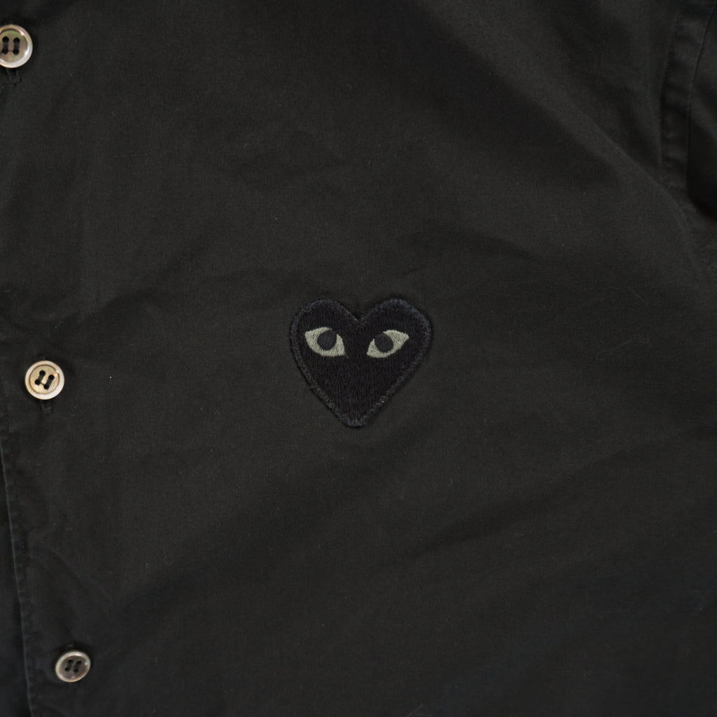 COMME des GARCONS PLAY Черна Риза с Дълъг Ръкав