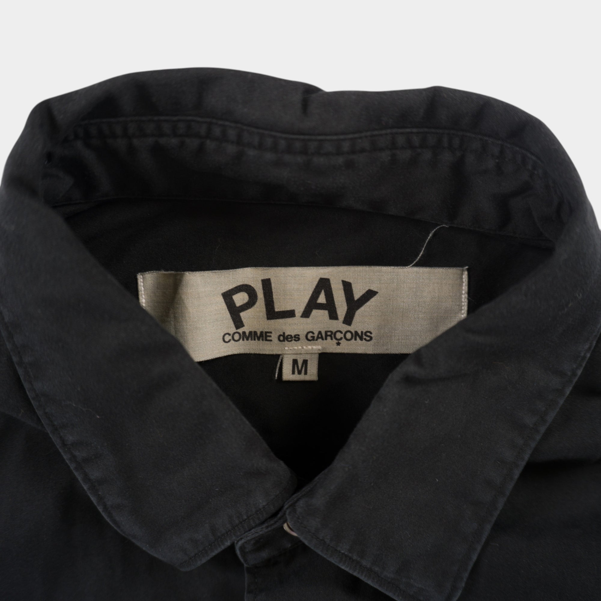 COMME des GARCONS PLAY Черна Риза с Дълъг Ръкав
