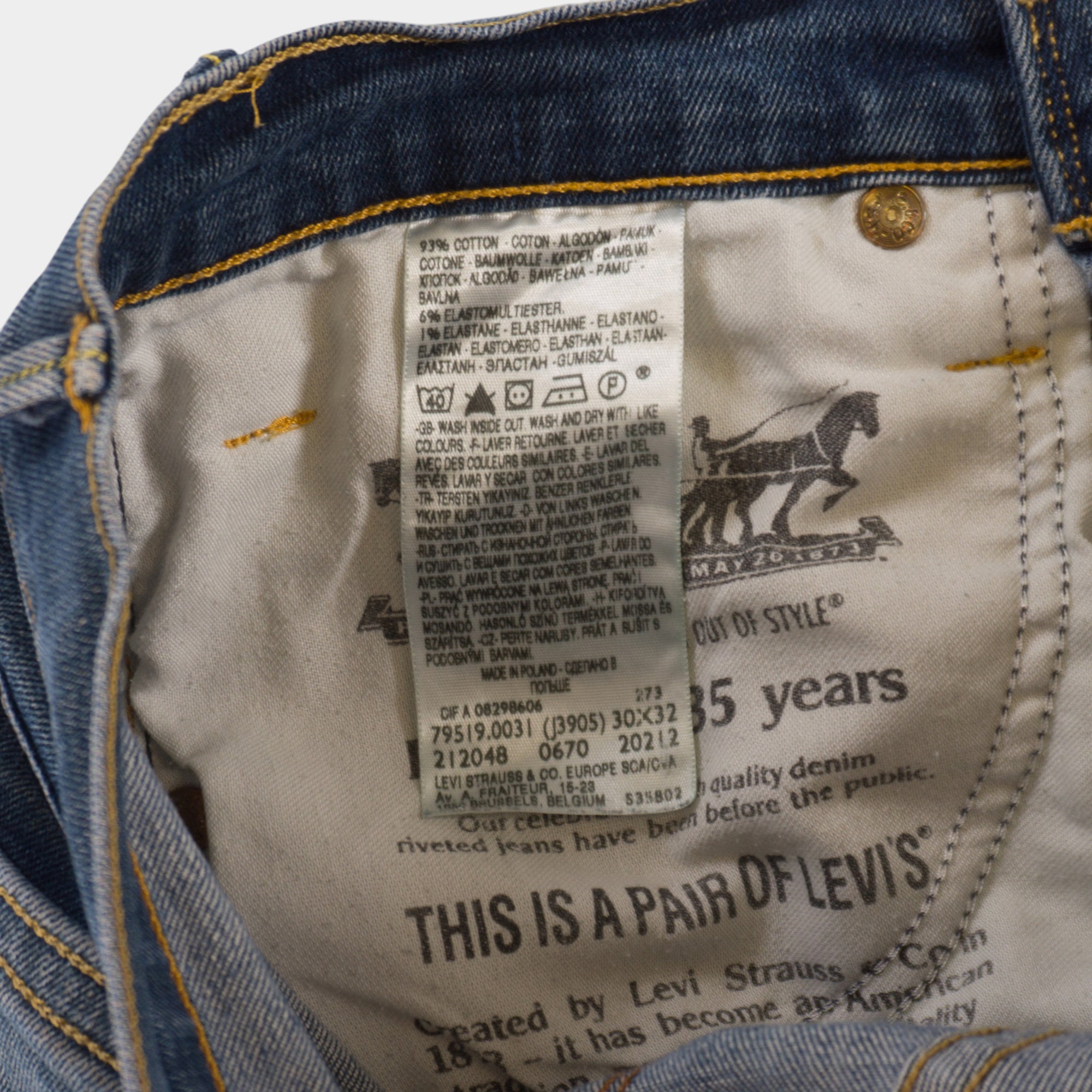 Levi's Винтидж 2000-те Сини 3/4 Къси Дънки