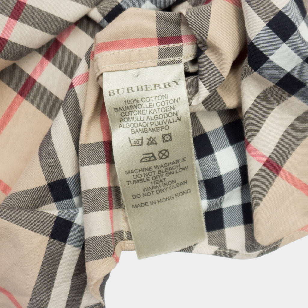 Burberry Vintage Nova Check Риза с Дълъг Ръкав