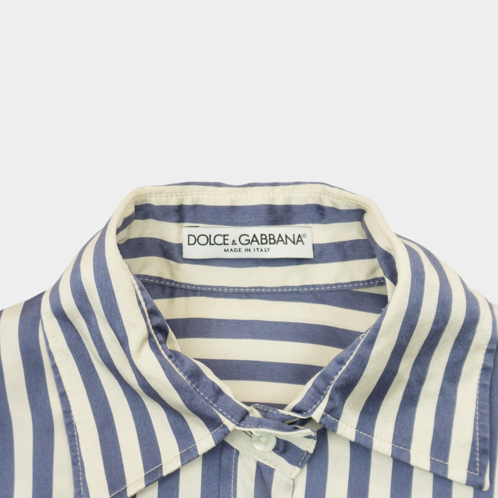 Dolce & Gabbana Раирана Риза с Дълъг Ръкав