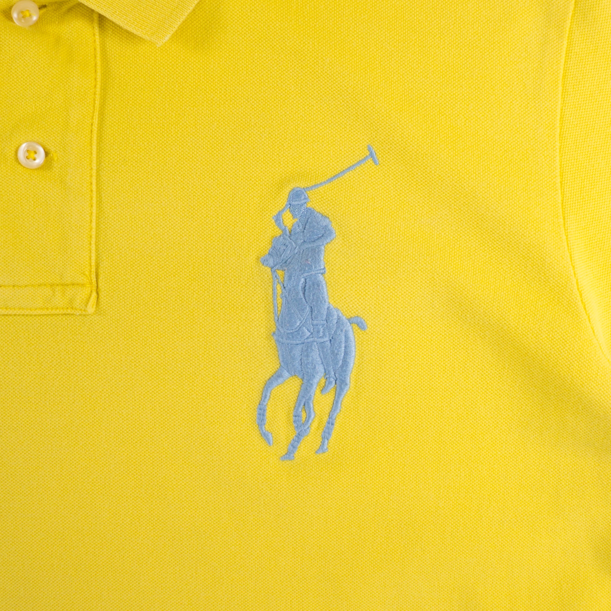 Polo Ralph Lauren Винтидж 2000-те Жълта Тениска с Яка