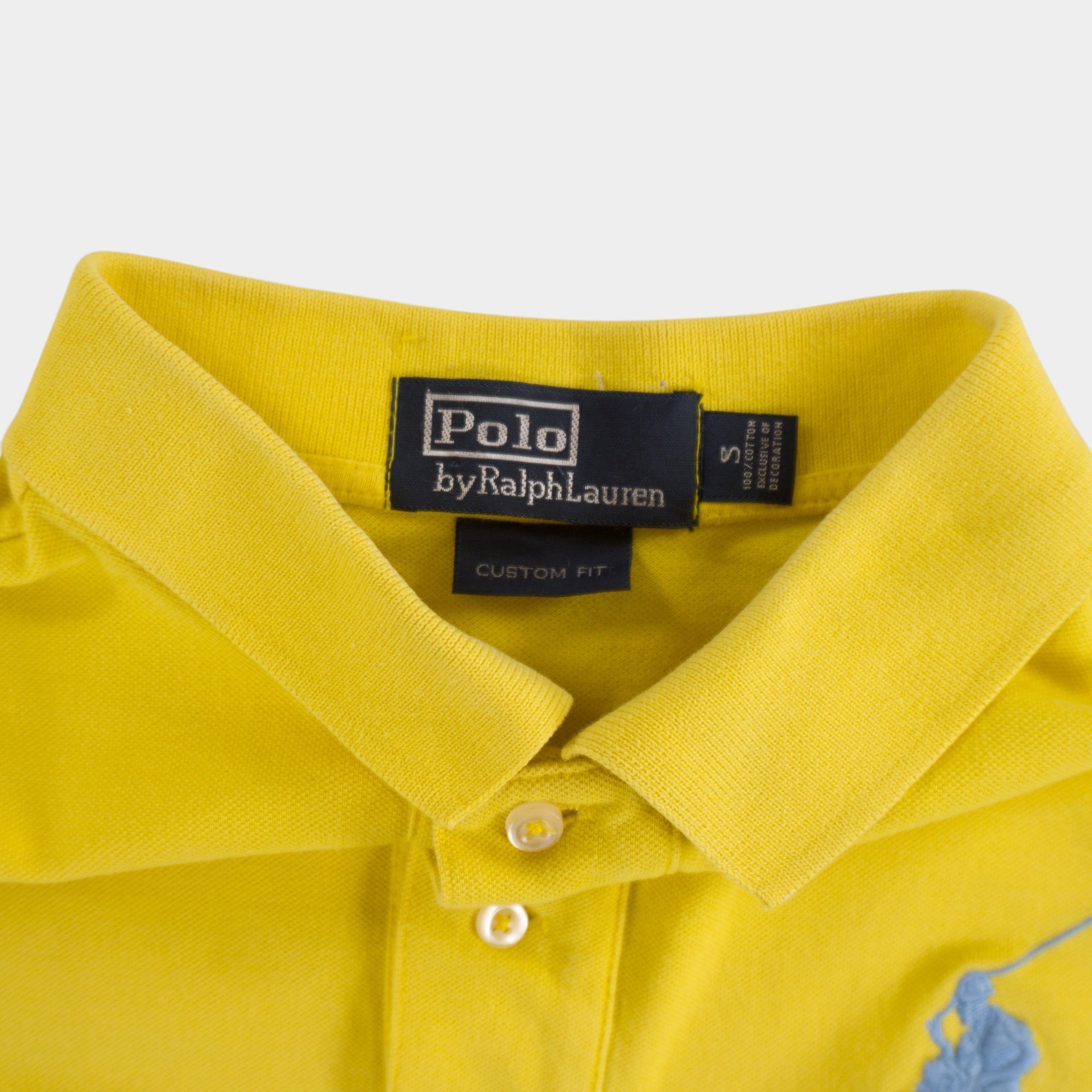 Polo Ralph Lauren Винтидж 2000-те Жълта Тениска с Яка