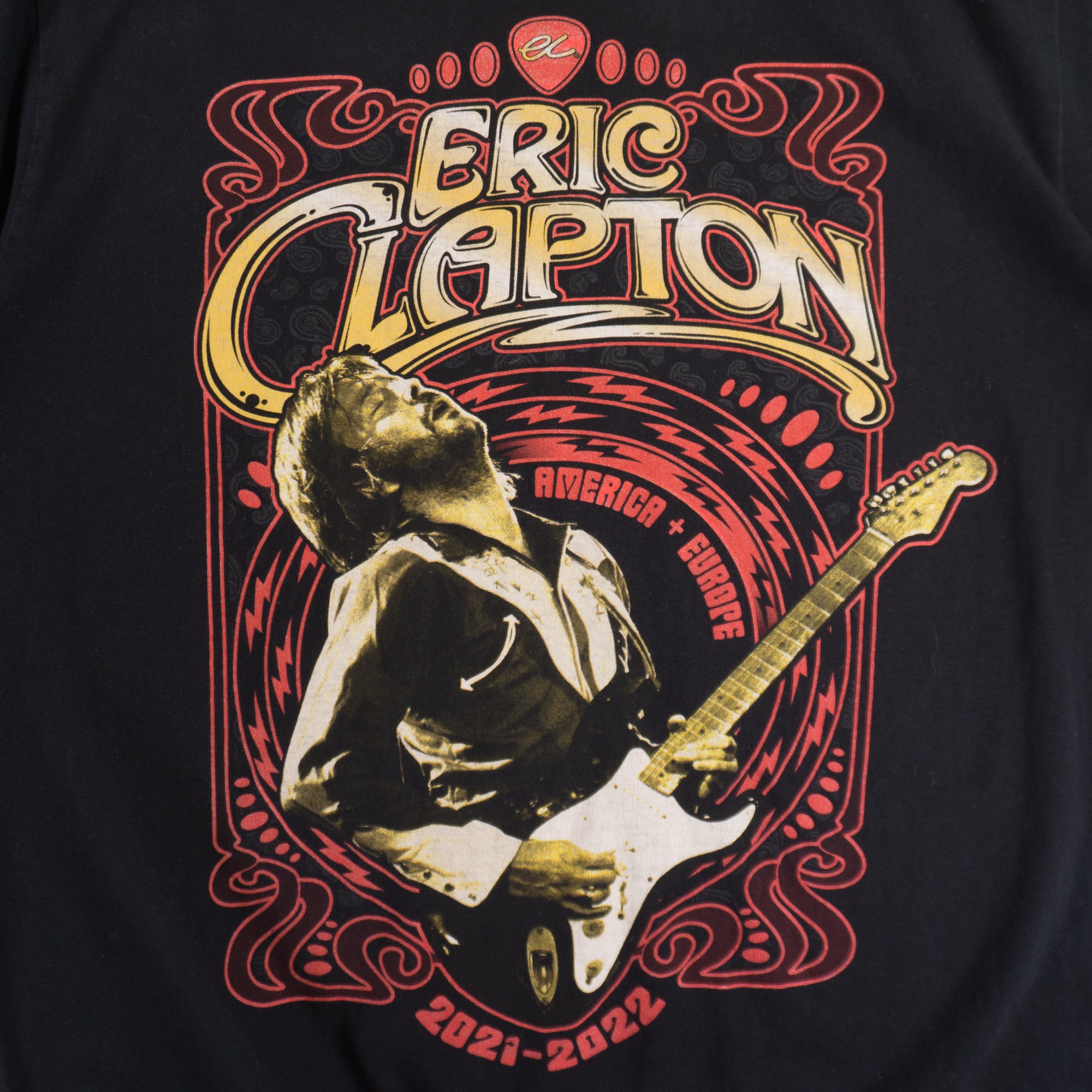 Gildan Eric Clapton Черна Тениска с Графика