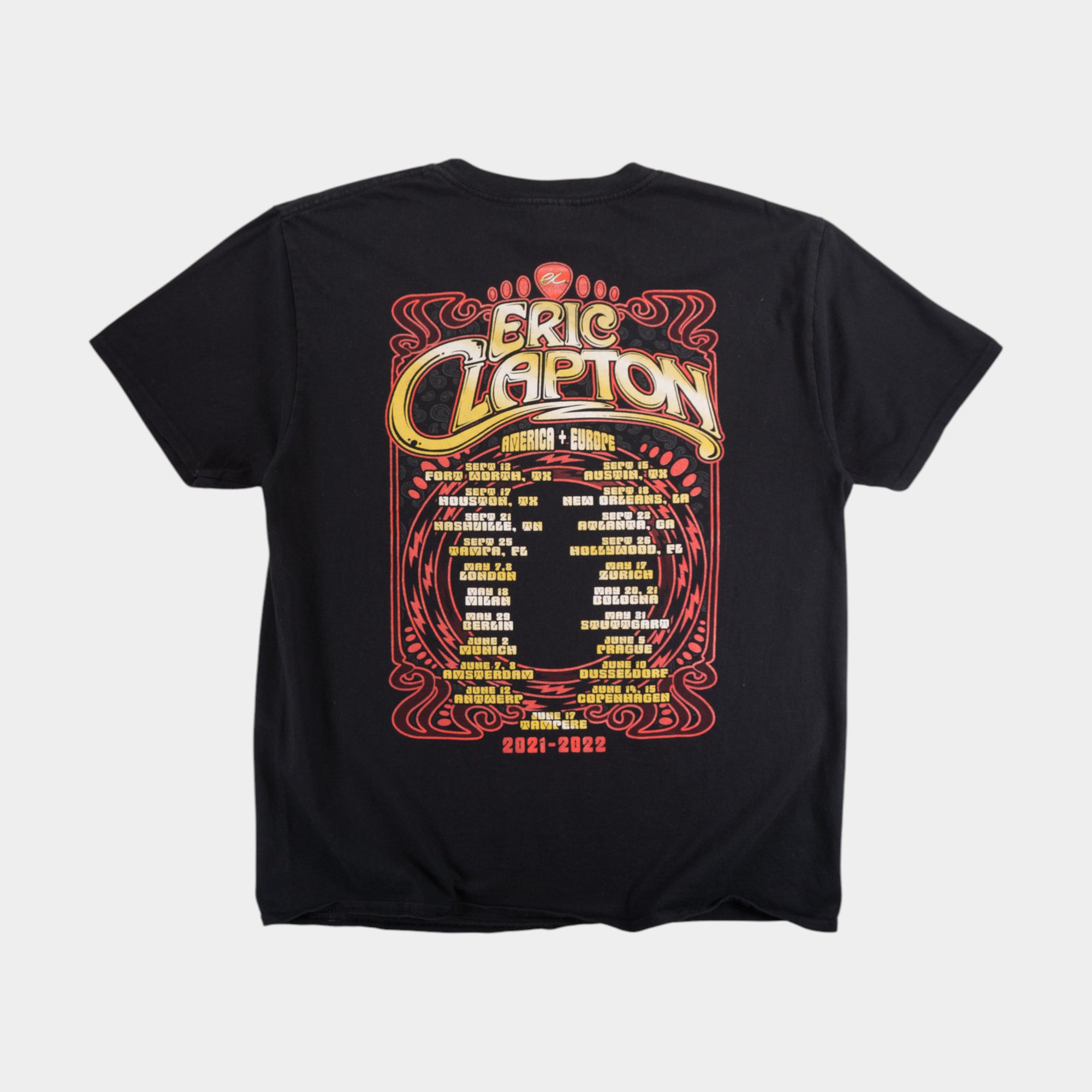 Gildan Eric Clapton Черна Тениска с Графика