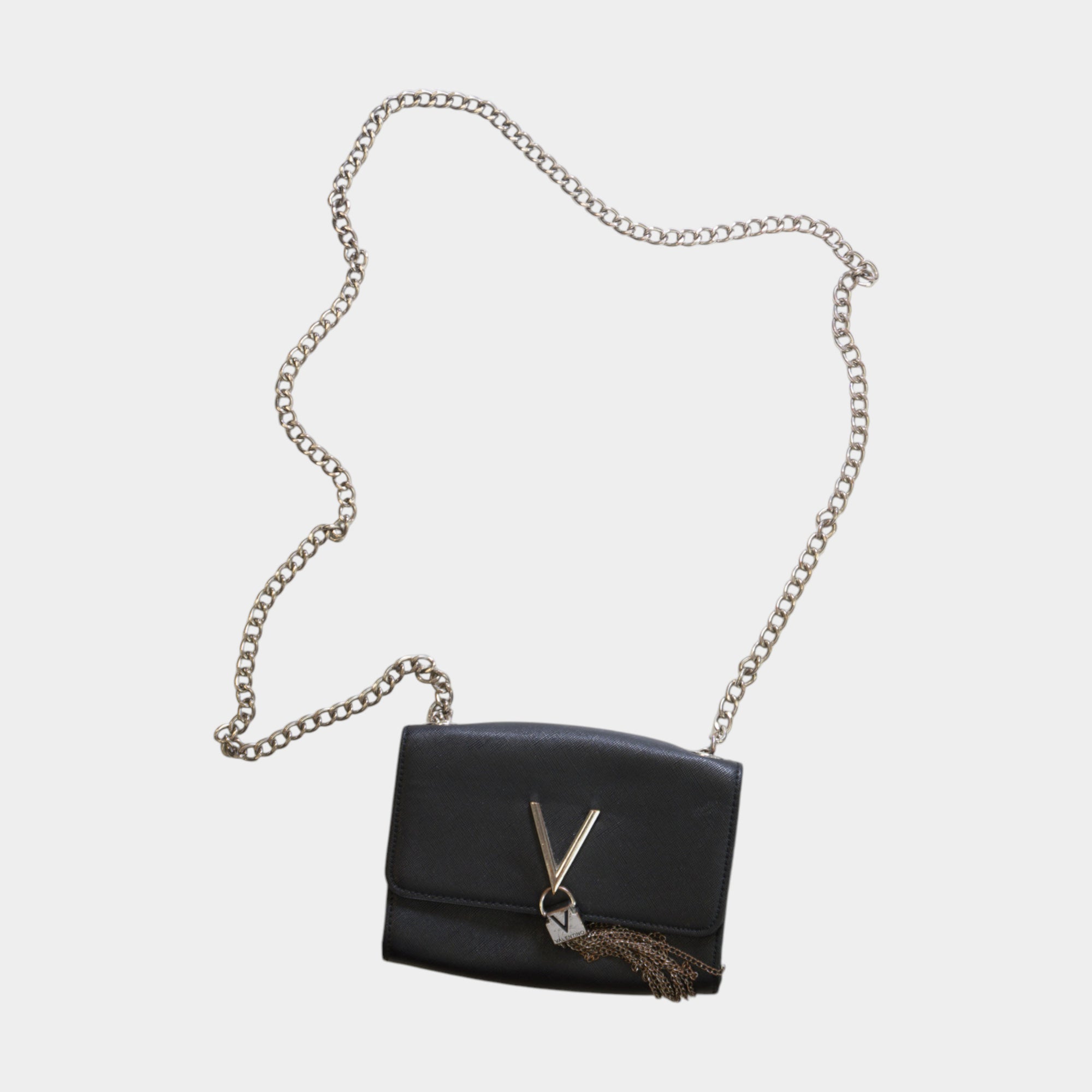 Valentino Черна Кожена Чанта
