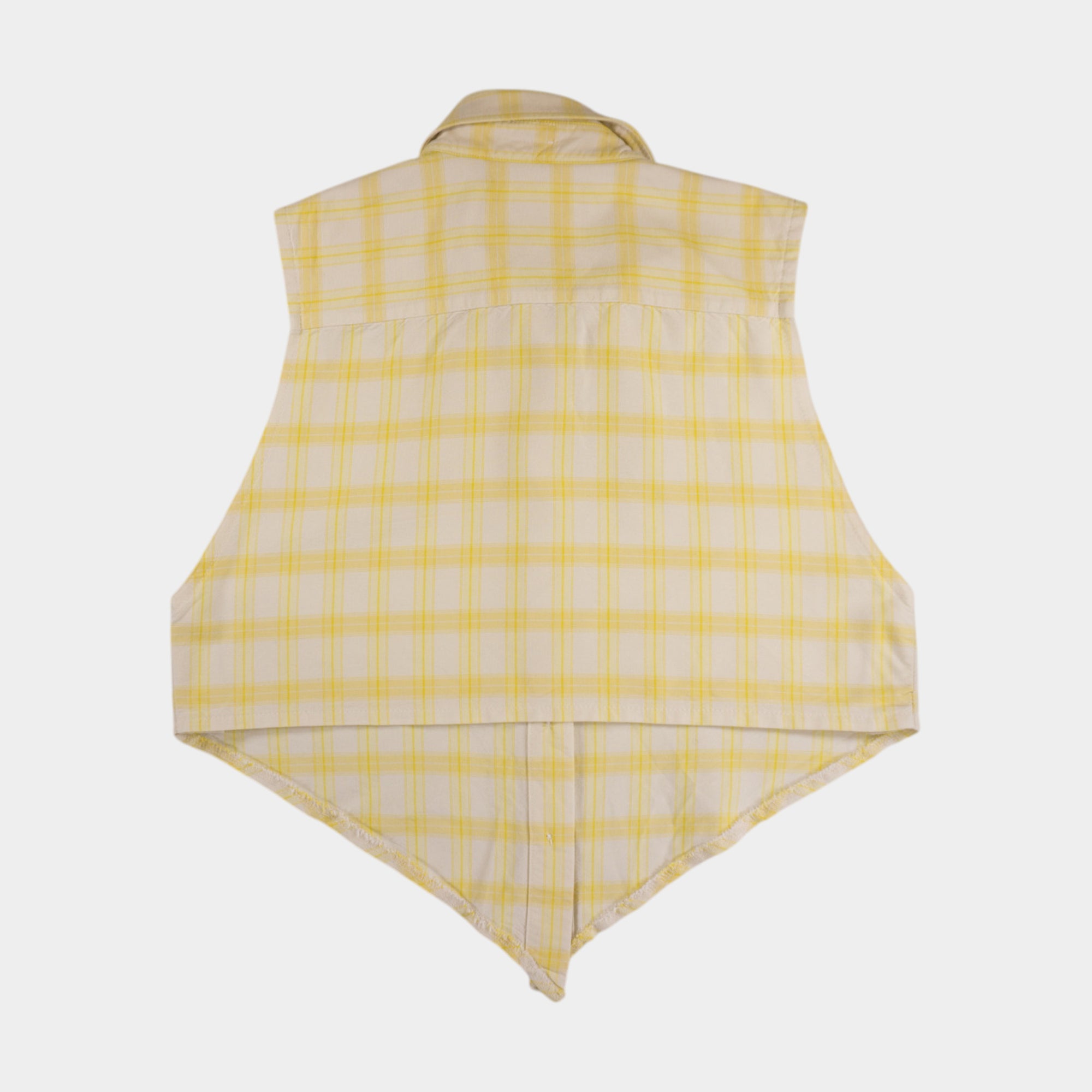 Uniqlo X JW Anderson Кариран Жълта Риза Без Ръкави