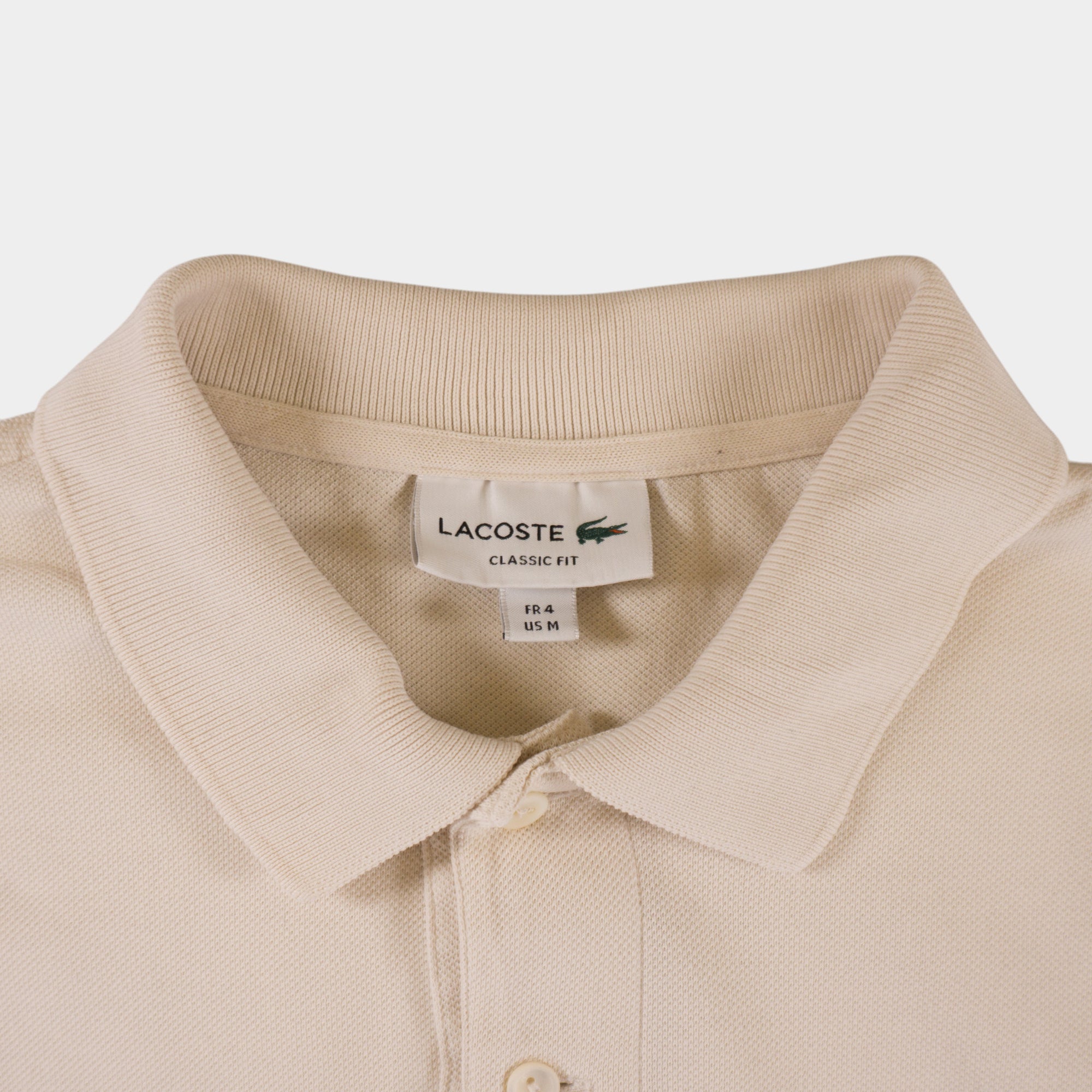 Lacoste Бежова Тениска с Яка