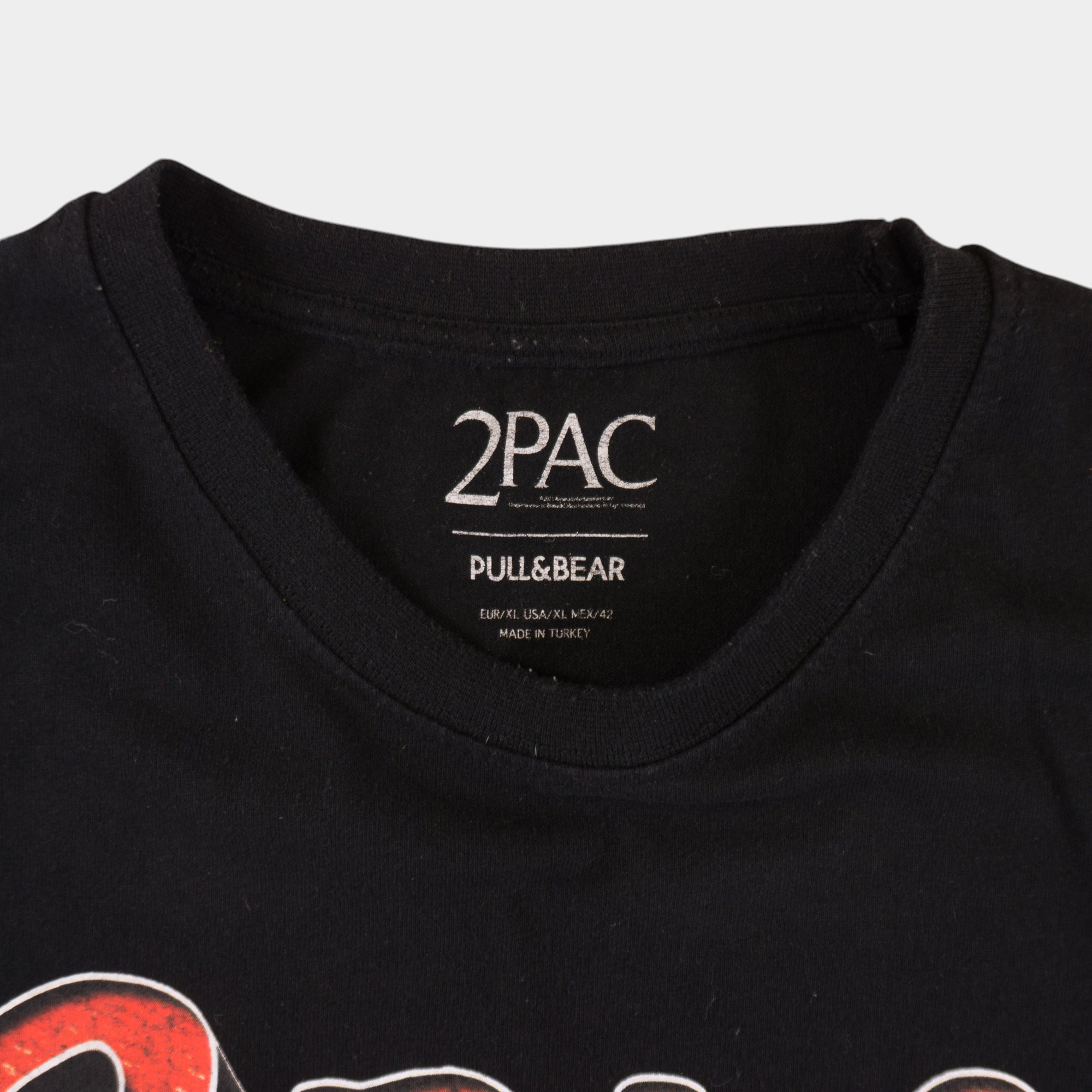 2Pac X Pull & Bear Черна Тениска с Графика