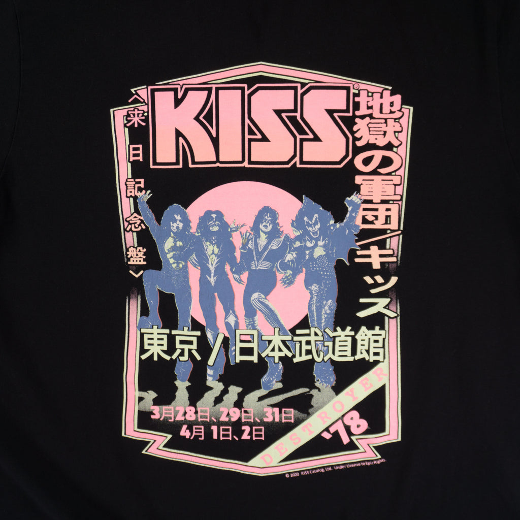 Kiss X H&M Черна Тениска с Графика