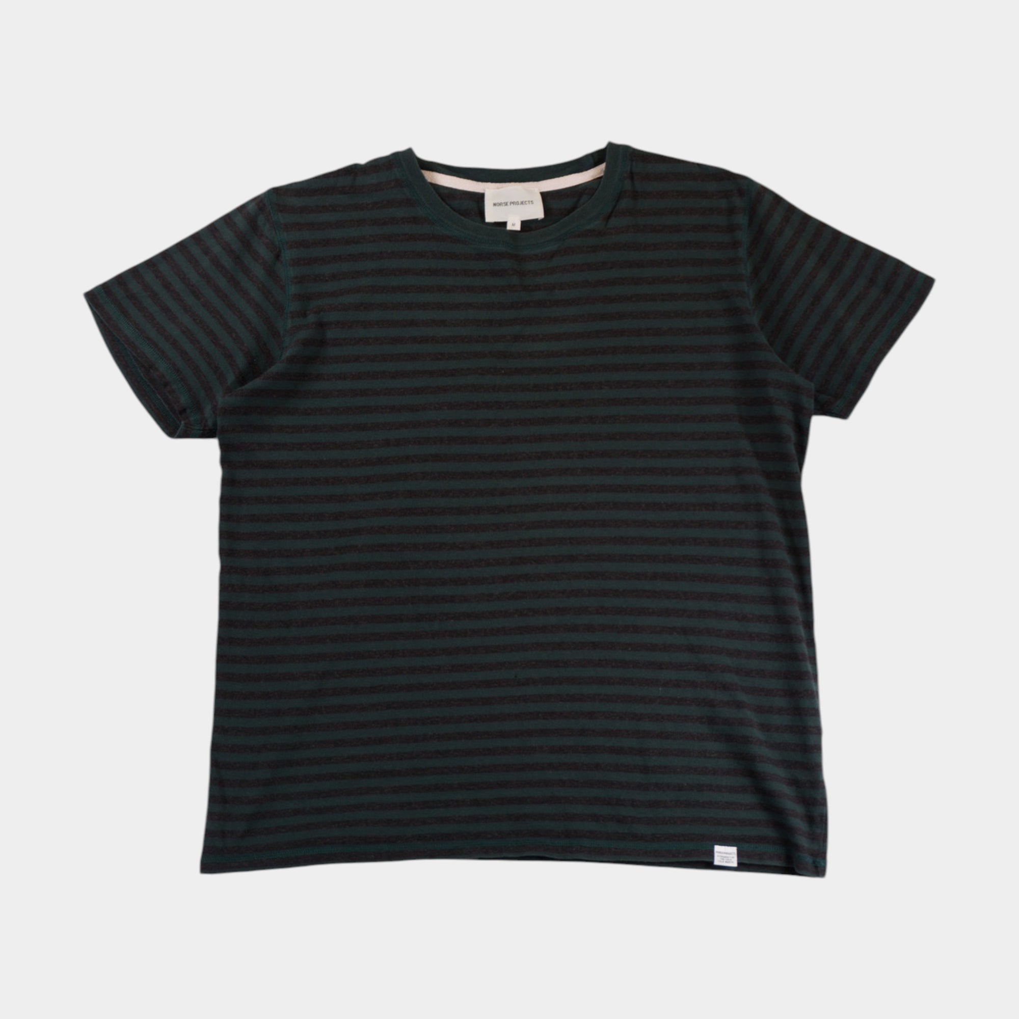 Norse Projects Зелена Раирана Тениска