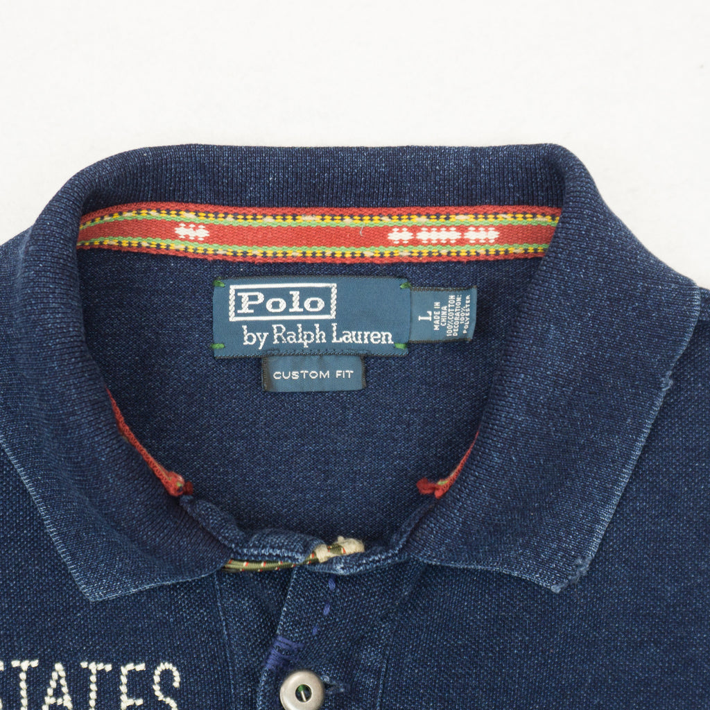 Polo Ralph Lauren Vintage Тъмно Синя Тениска с Яка