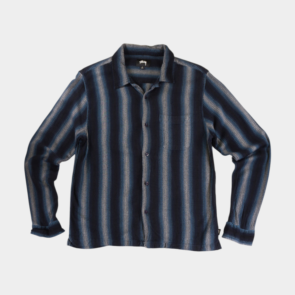 Stussy Винтидж 2000-те Синя Раирана Риза