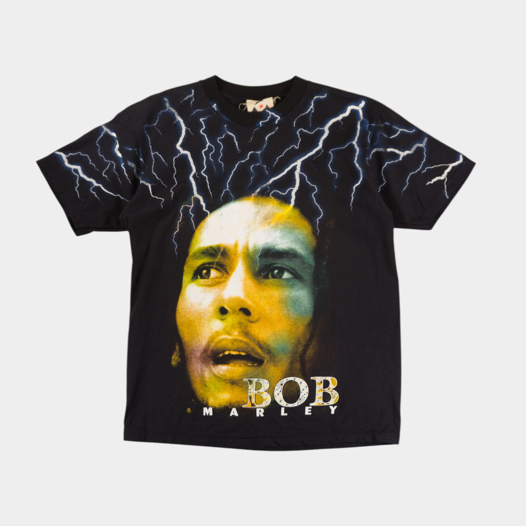 Pimpo X Bob Marley Винтидж 90-те Черна Тениска с Графика